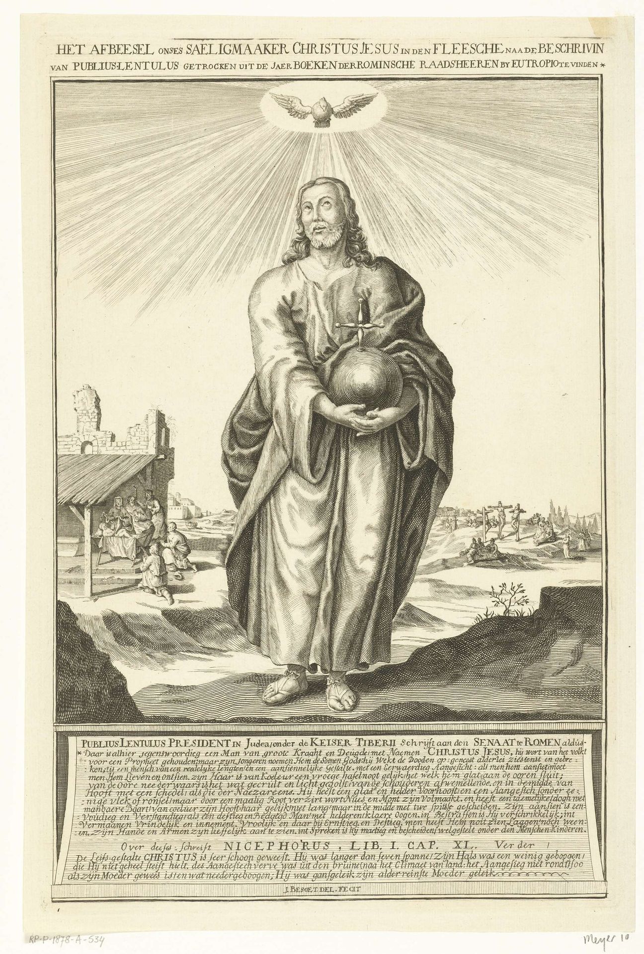 Staande Christus met rijksappel en H. Geest by Iven Besoet