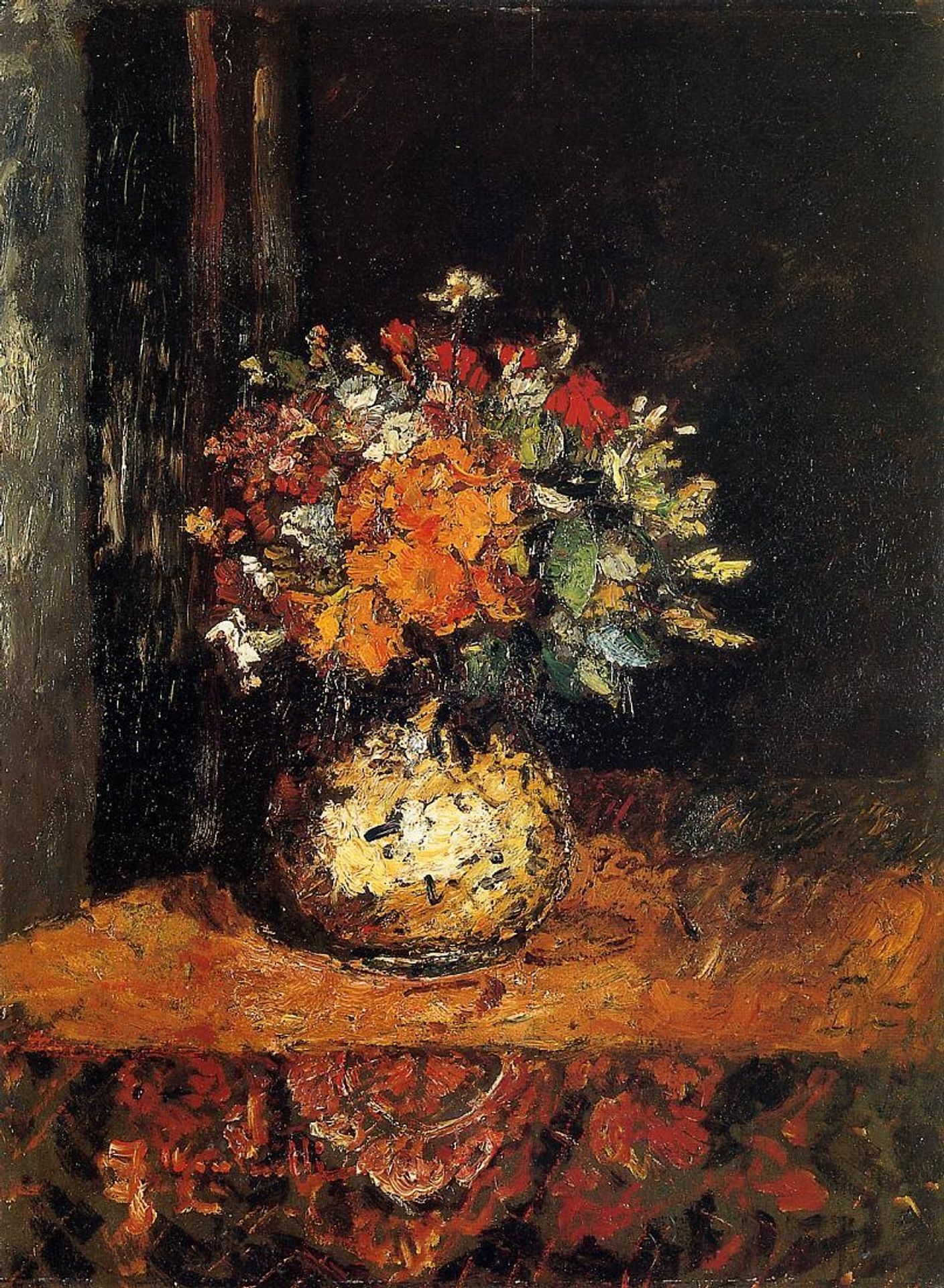 Bouquet of Flowers by Adolphe Joseph Thomas Monticelli