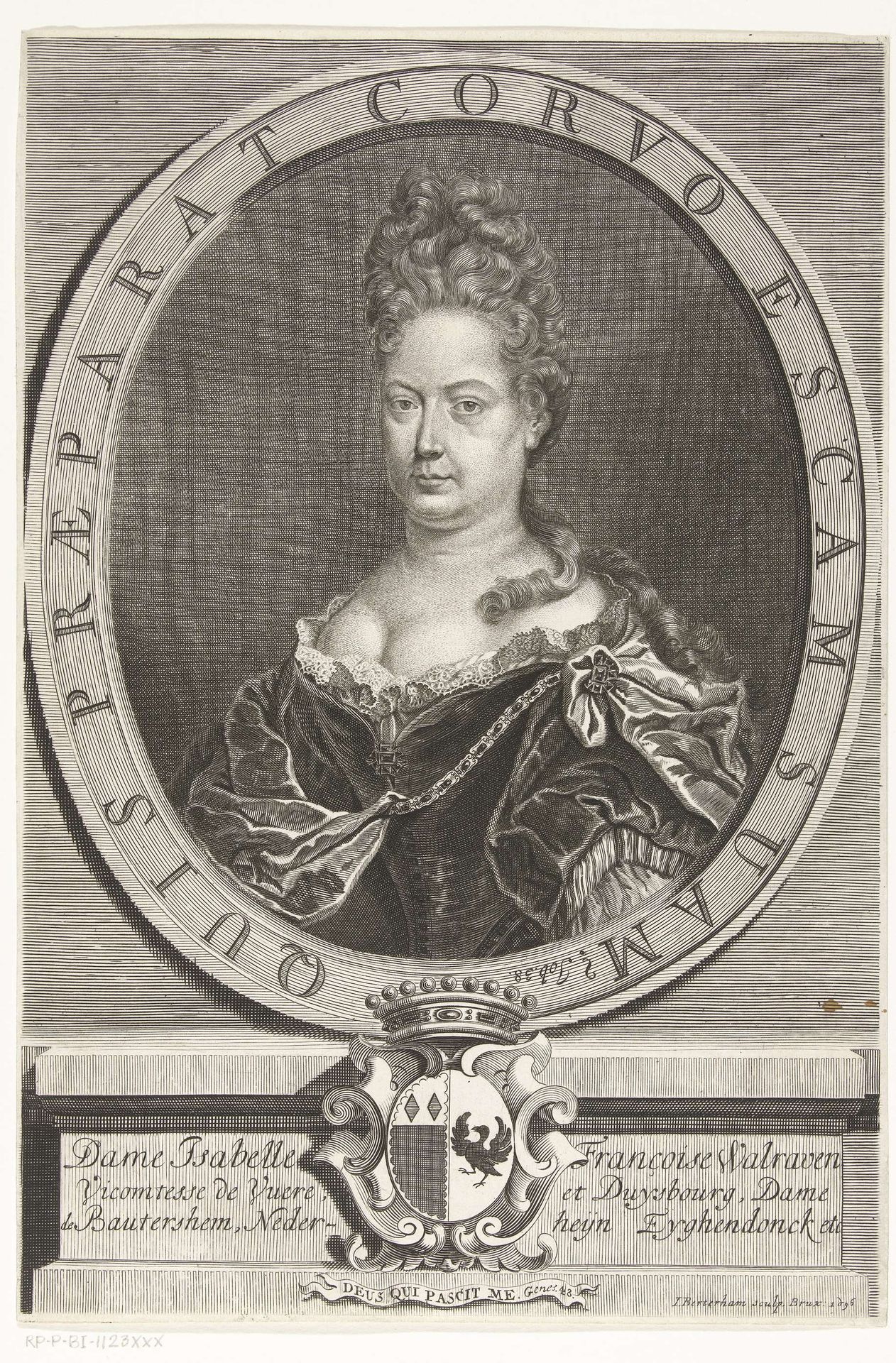 Portret van Isabelle Francoise Walraven by Jan Baptist Berterham