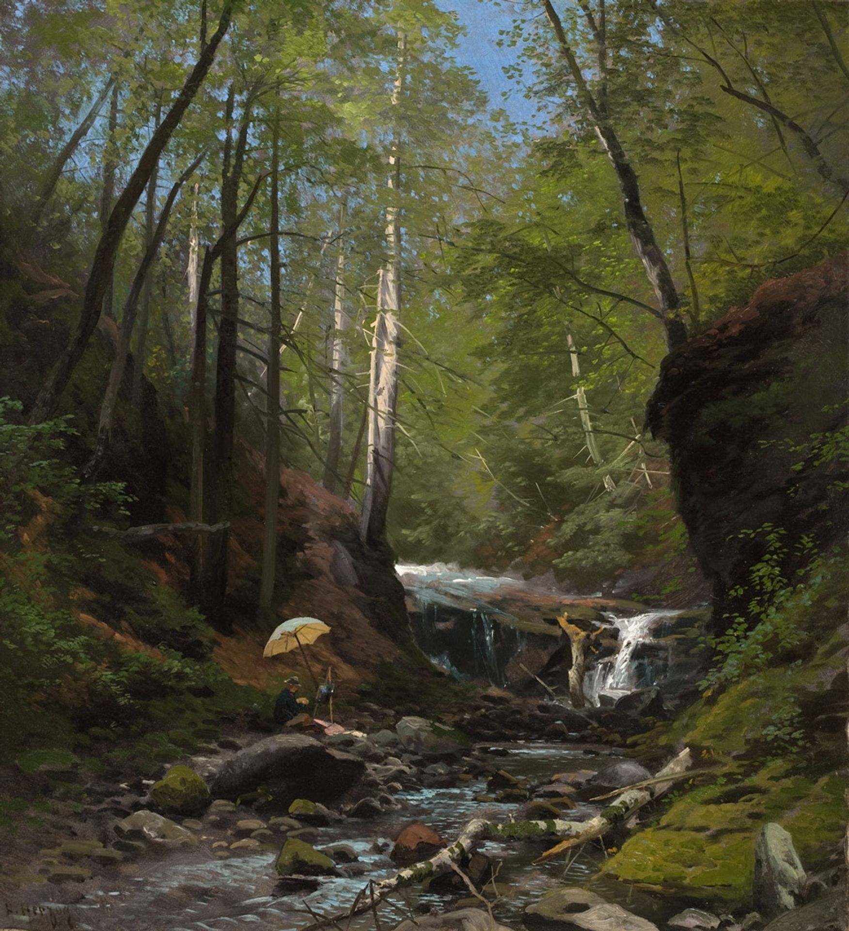 Sketching on Beaver’s Creek by Hermann Ottomar Herzog