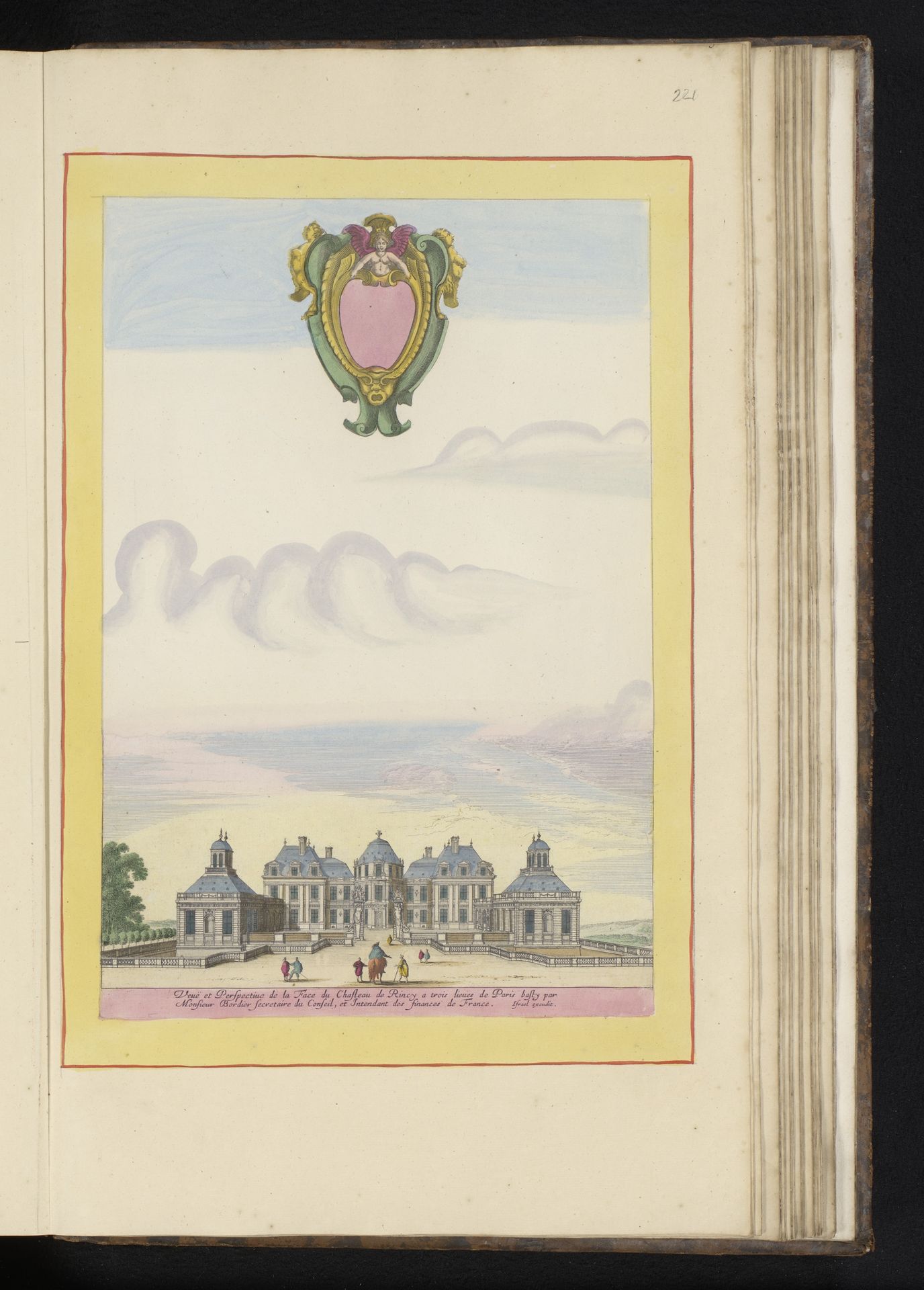 Gezicht op de hoofdingang van Château du Raincy by Israel Silvestre