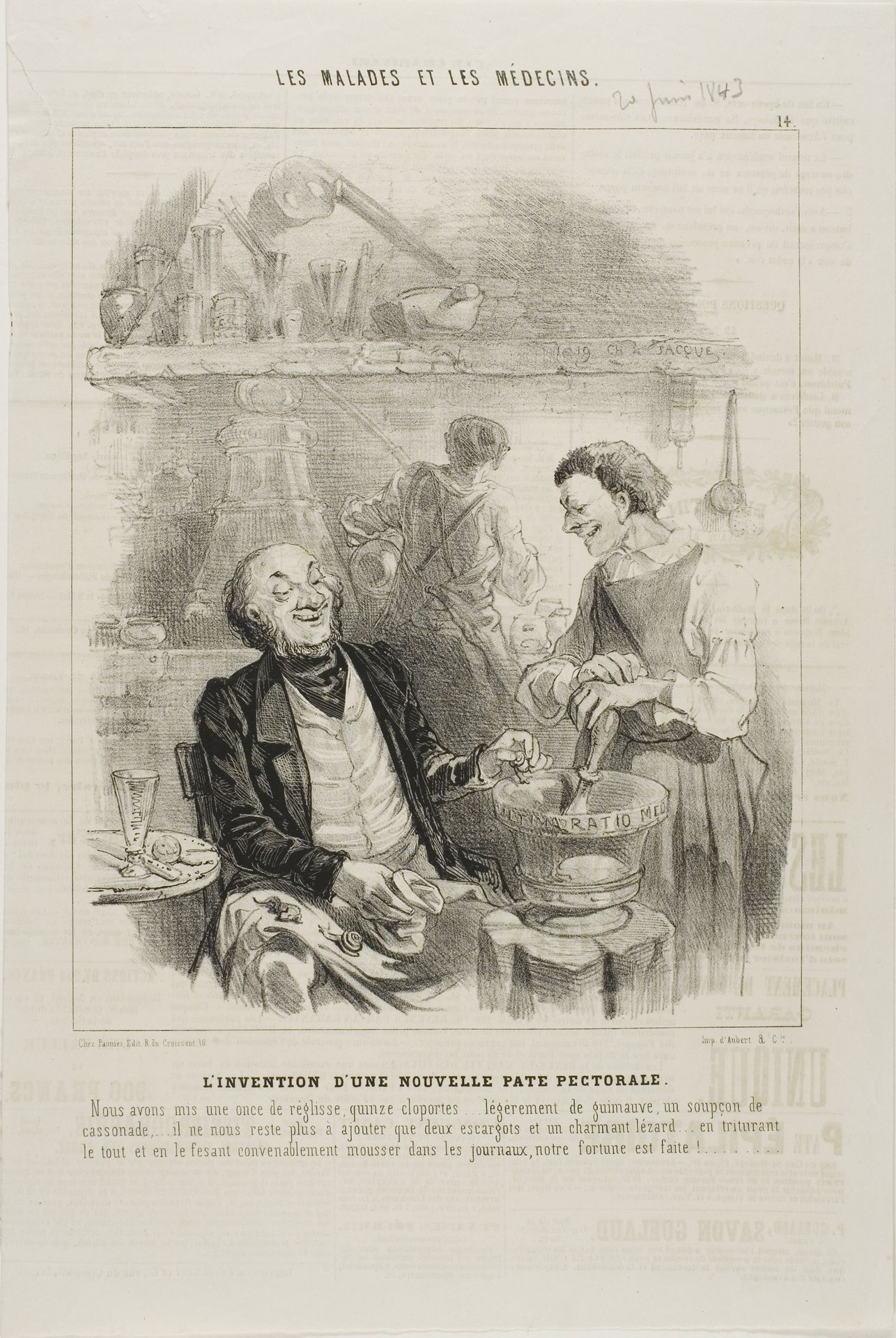 The Invention of a New Chest Elixir (plate 14) by Charles Jacque