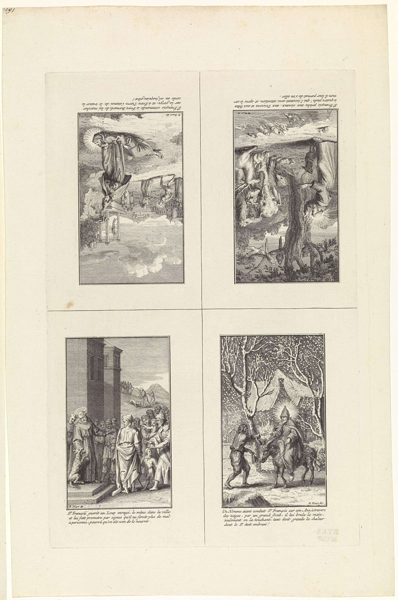 Scènes uit het leven van Heilige Franciscus van Assisi by Bernard Picart