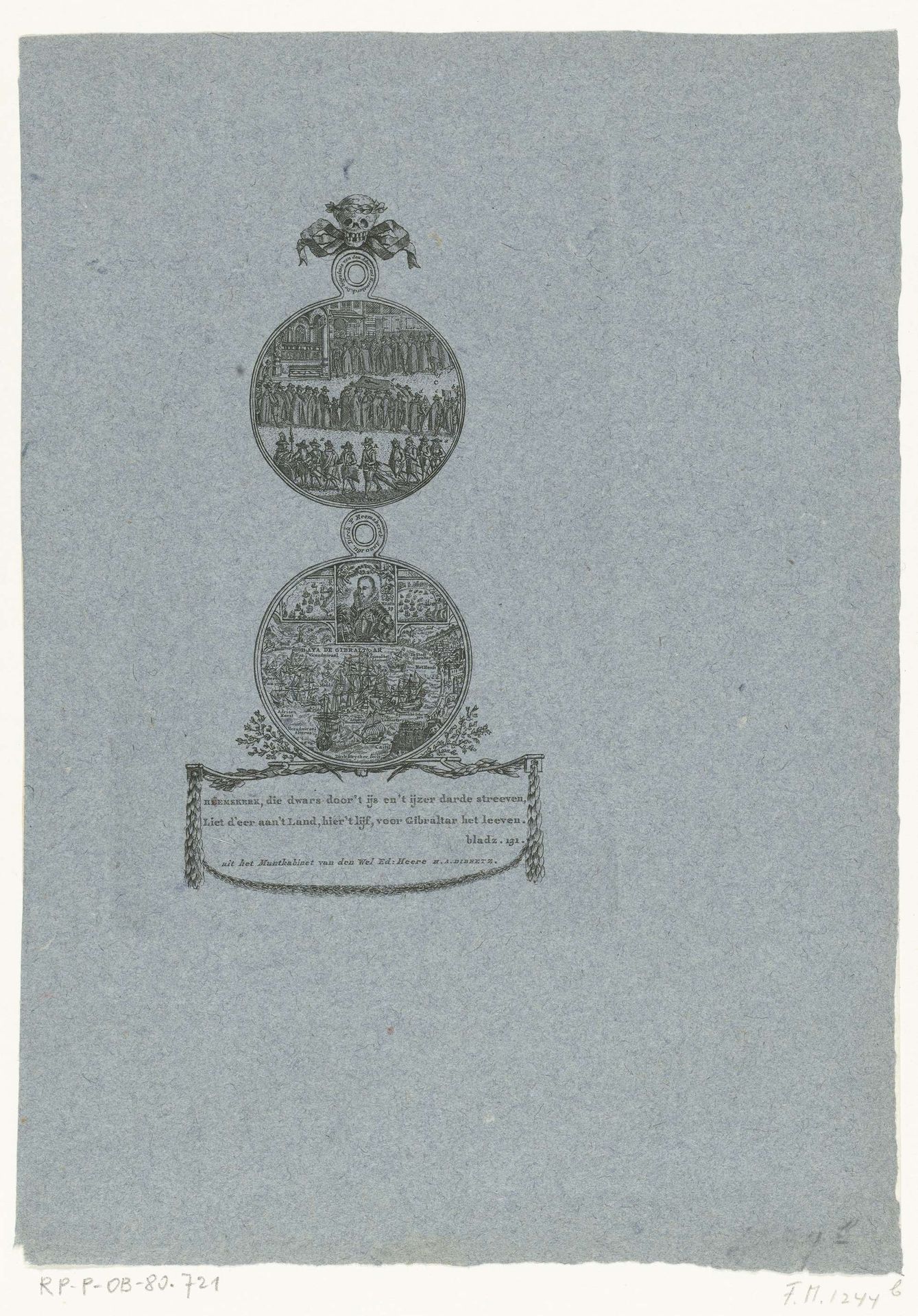 Medaille op het overlijden van Jacob van Heemskerck, 1607 by Anonymous