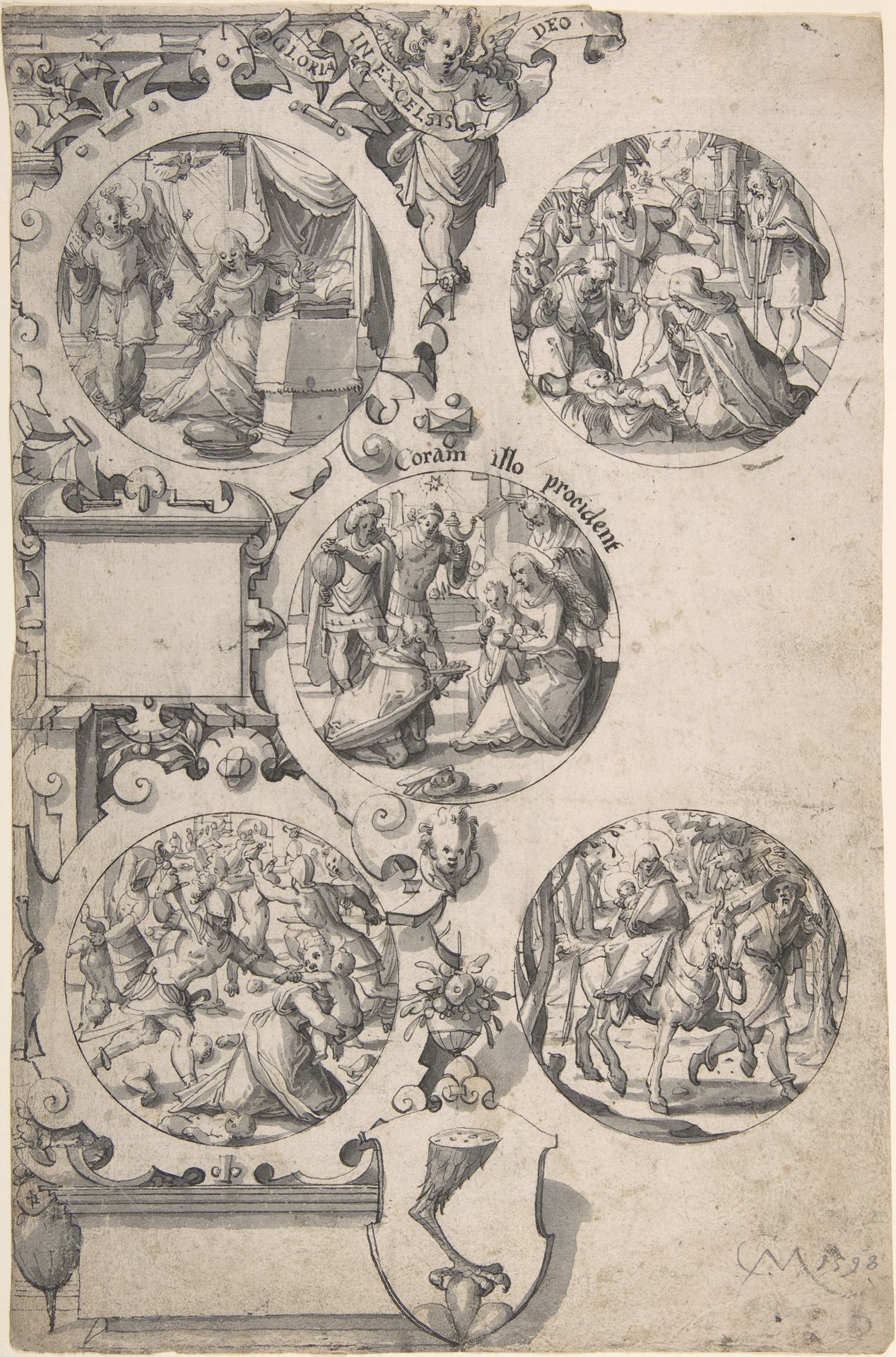 Design for a Painted Glass with Scene from the New Testament by Christoph Murer