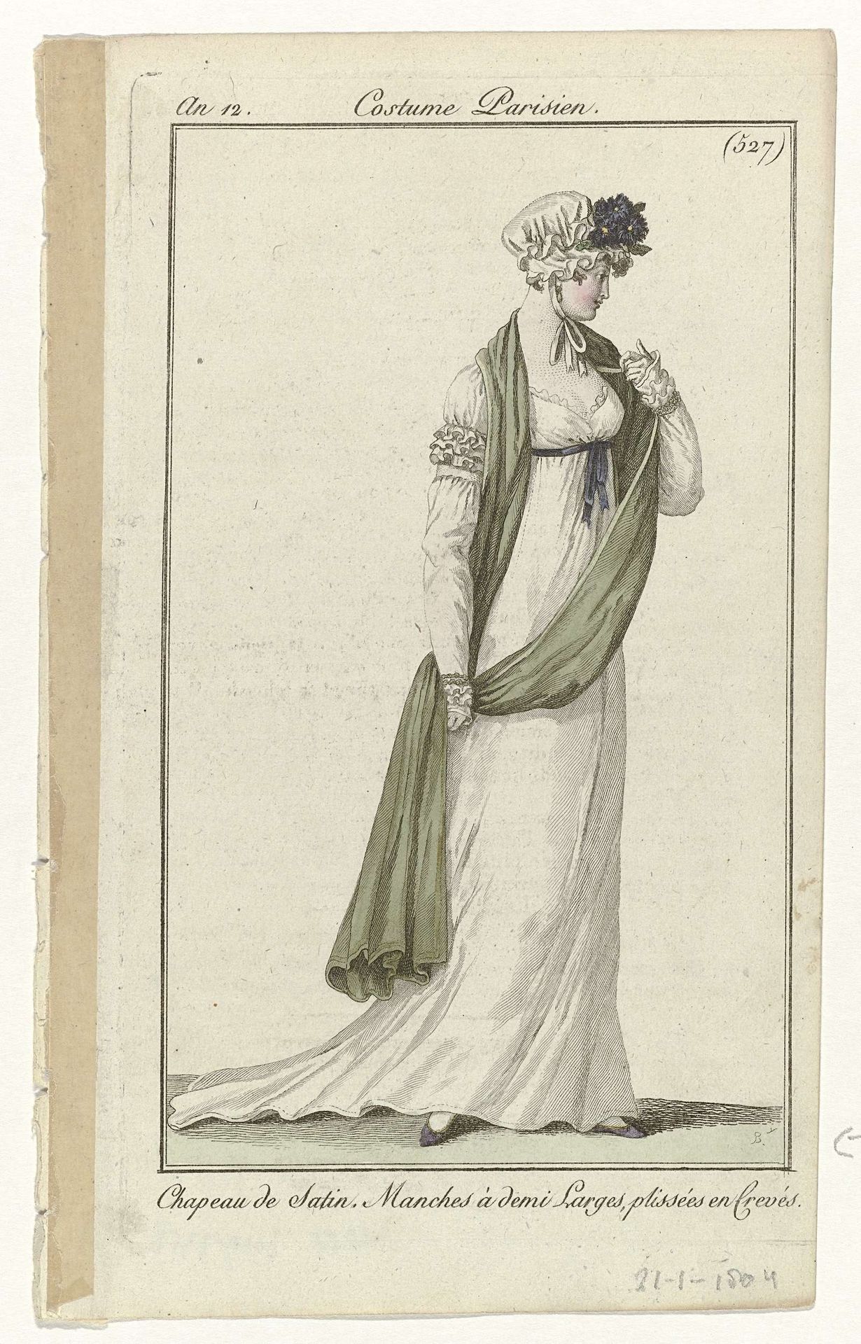 Journal des Dames et des Modes, Costume Parisien, 21 janvier 1804, An 12, (527): Chapeau de Satin (...) by Pierre Charles Baquoy