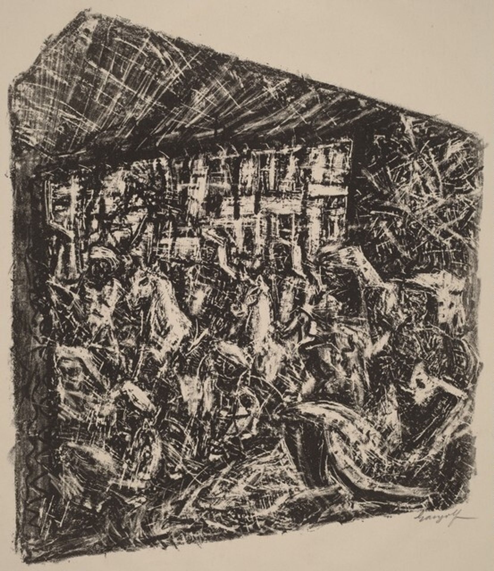 Aufzug der Polizei von Bagdad by Paul Gangolf