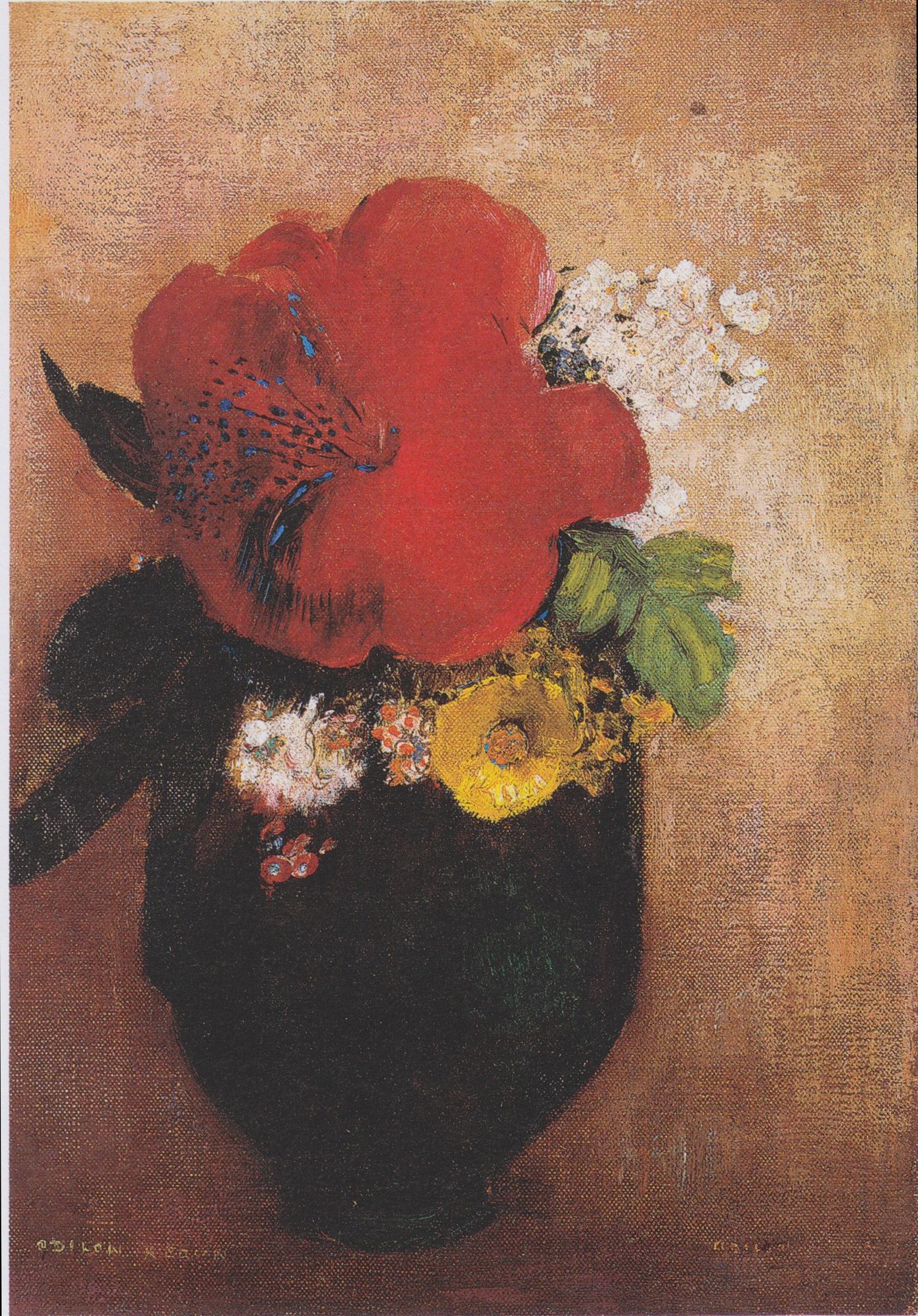 The Red Poppy by Odilon Redon