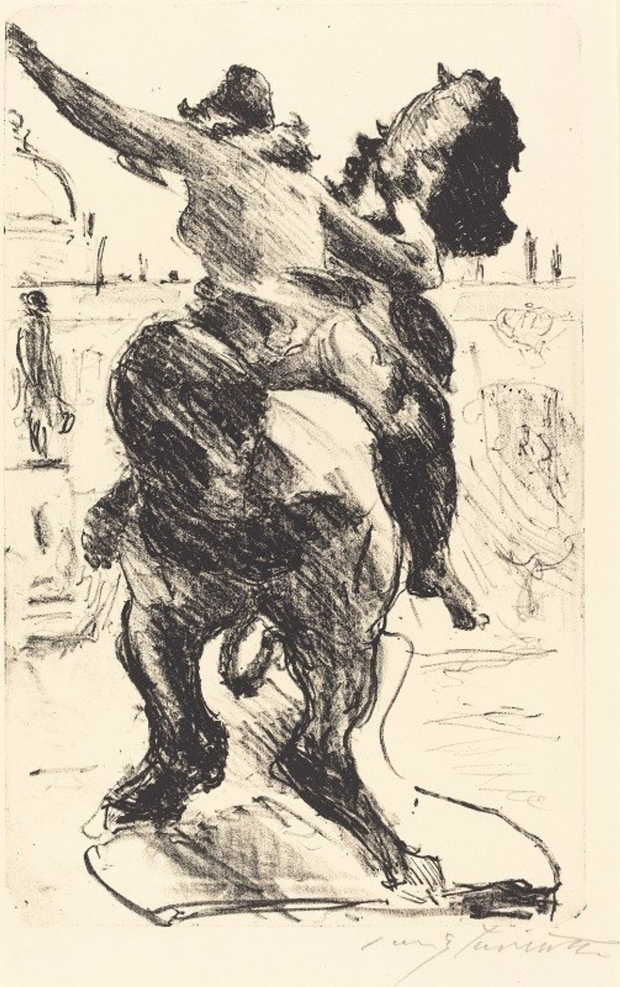 Statue of an Amazon at the Alte Museum by Lovis Corinth