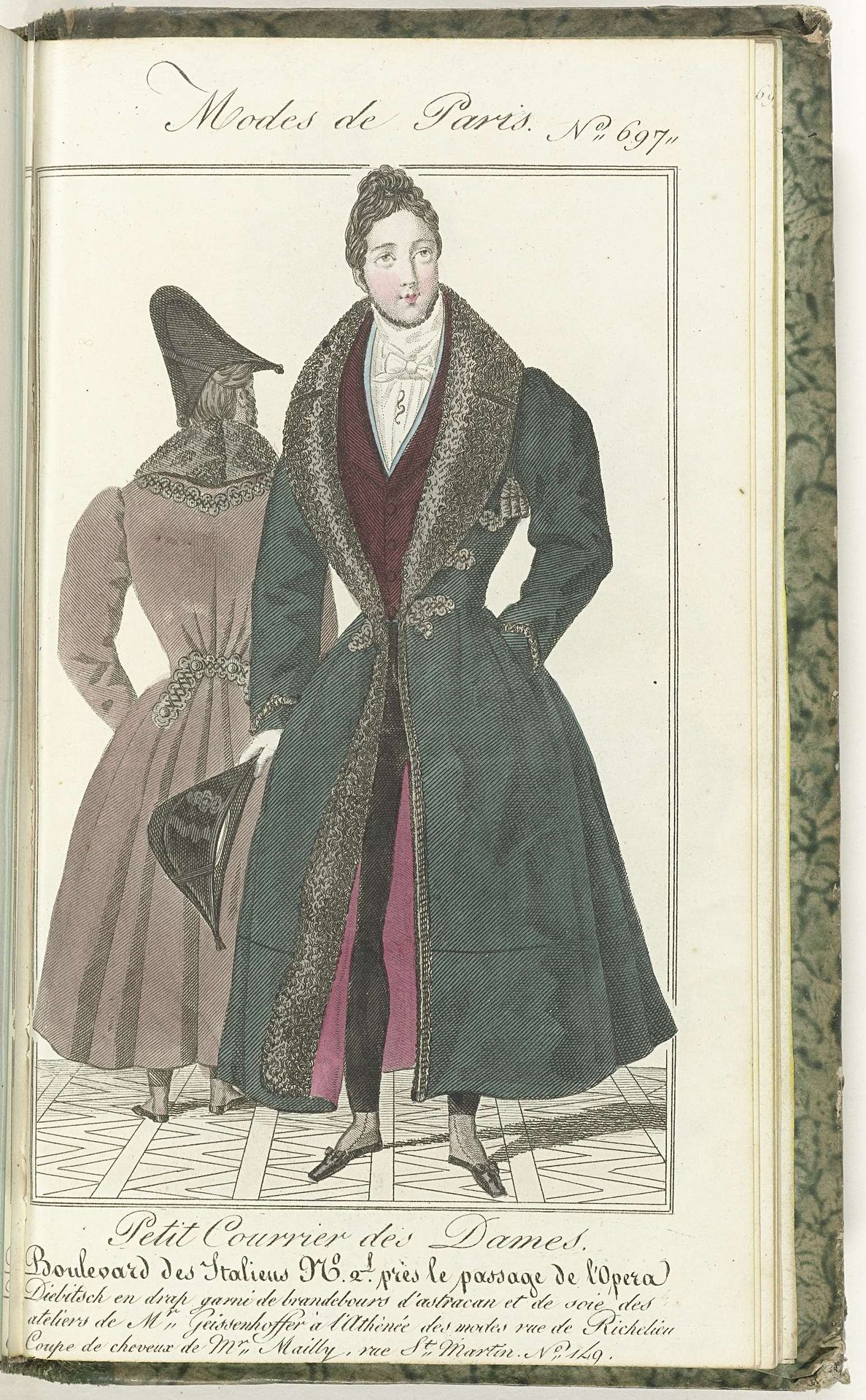 Petit Courrier des Dames, 25 janvier 1830, No. 697 : Diebitsch en drap... by Anonymous