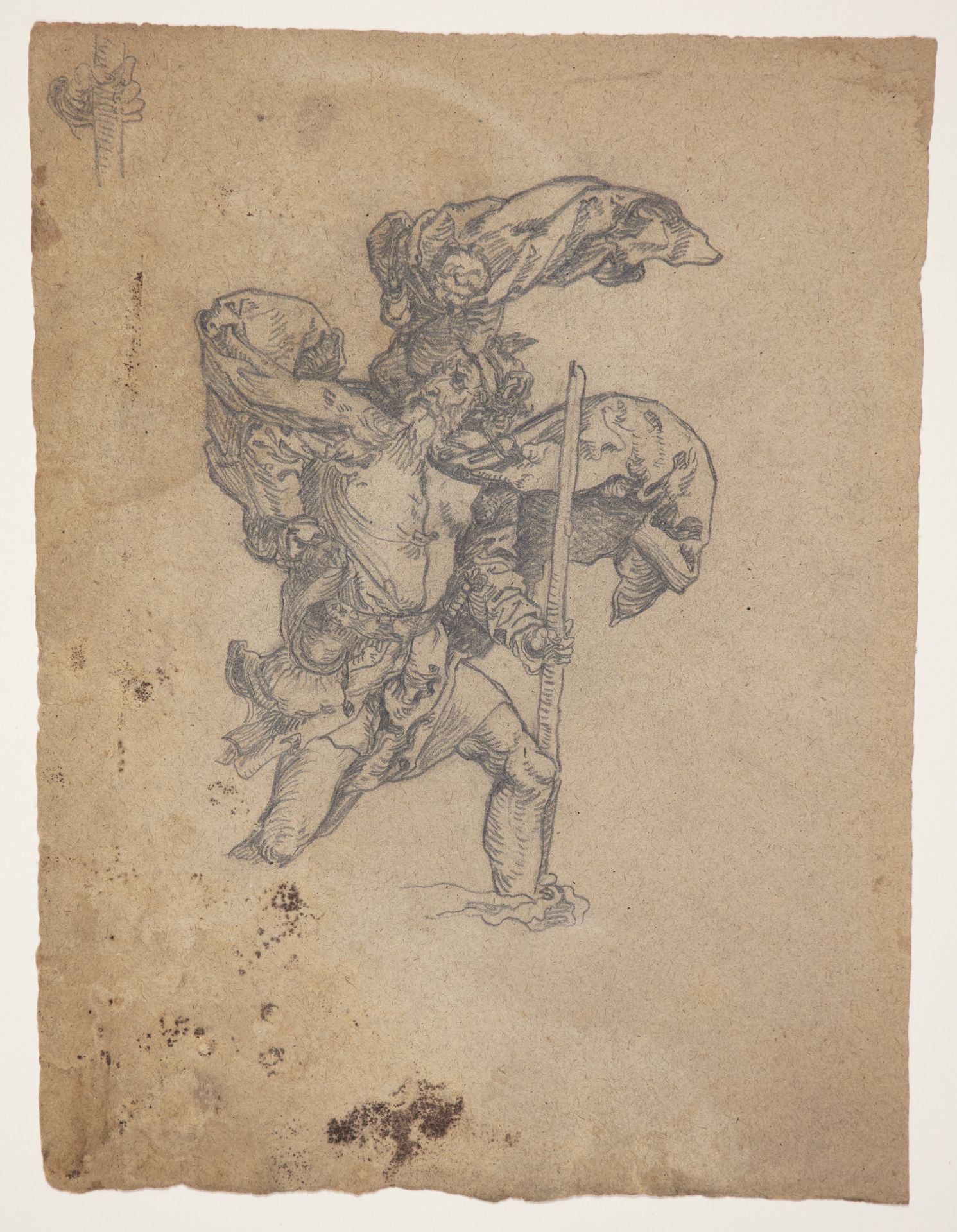 Studie efter Dürer: Den Hellige Christoforus I by J.A. Jerichau (II)