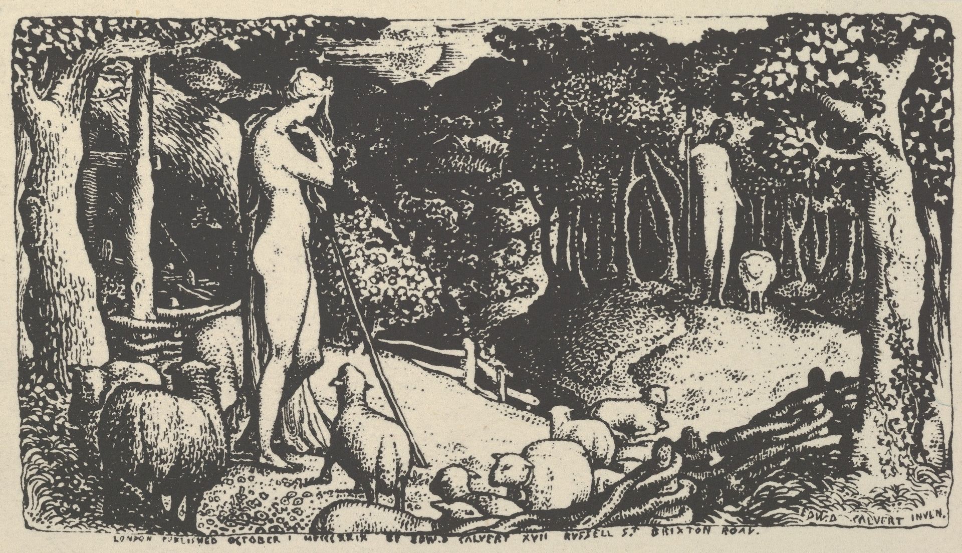 Ideal Pastoral Life (reproduced for Calver's "Memoir") by Edward Calvert