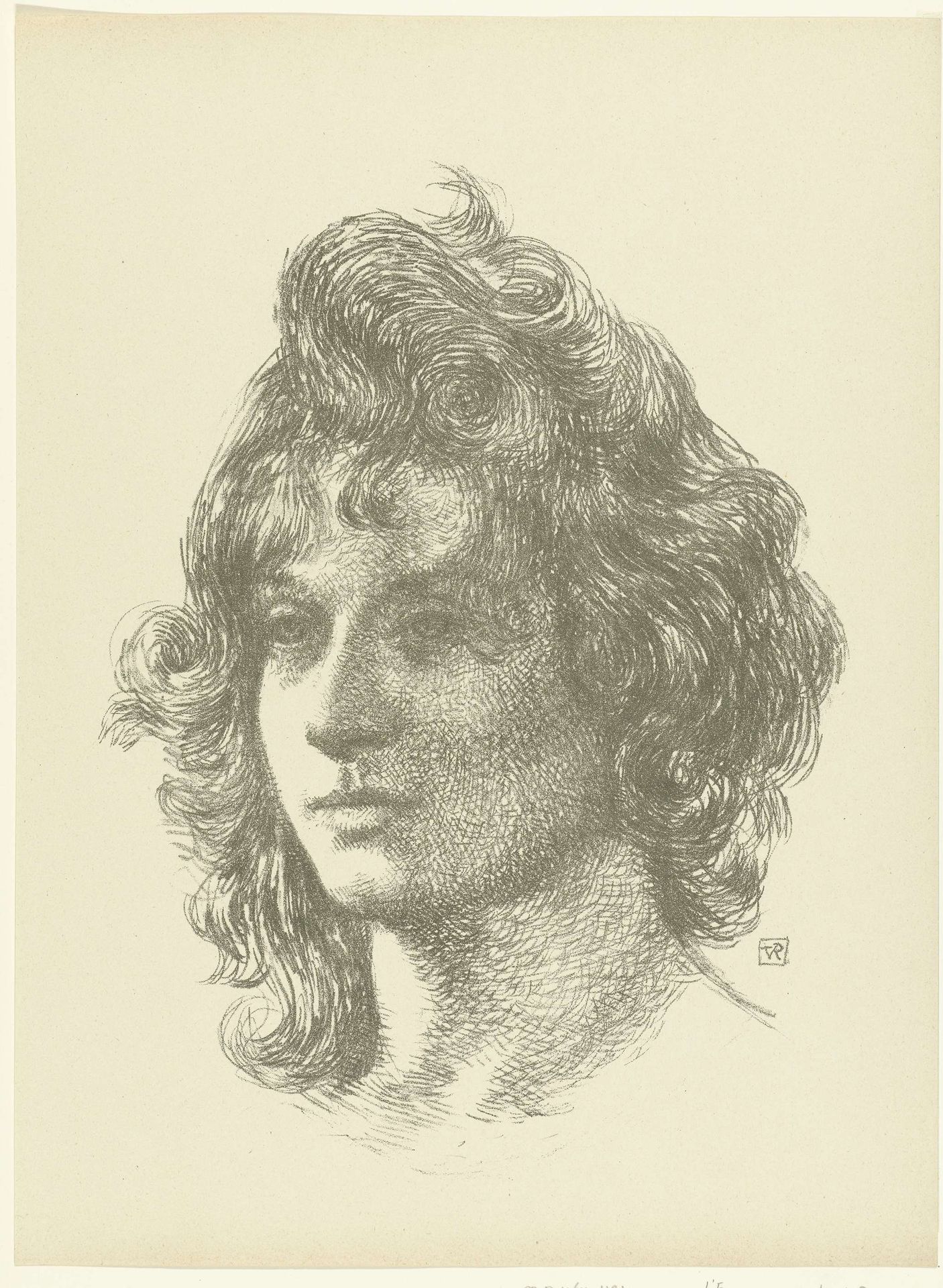 Portret van jonge vrouw by Theo van Rysselberghe