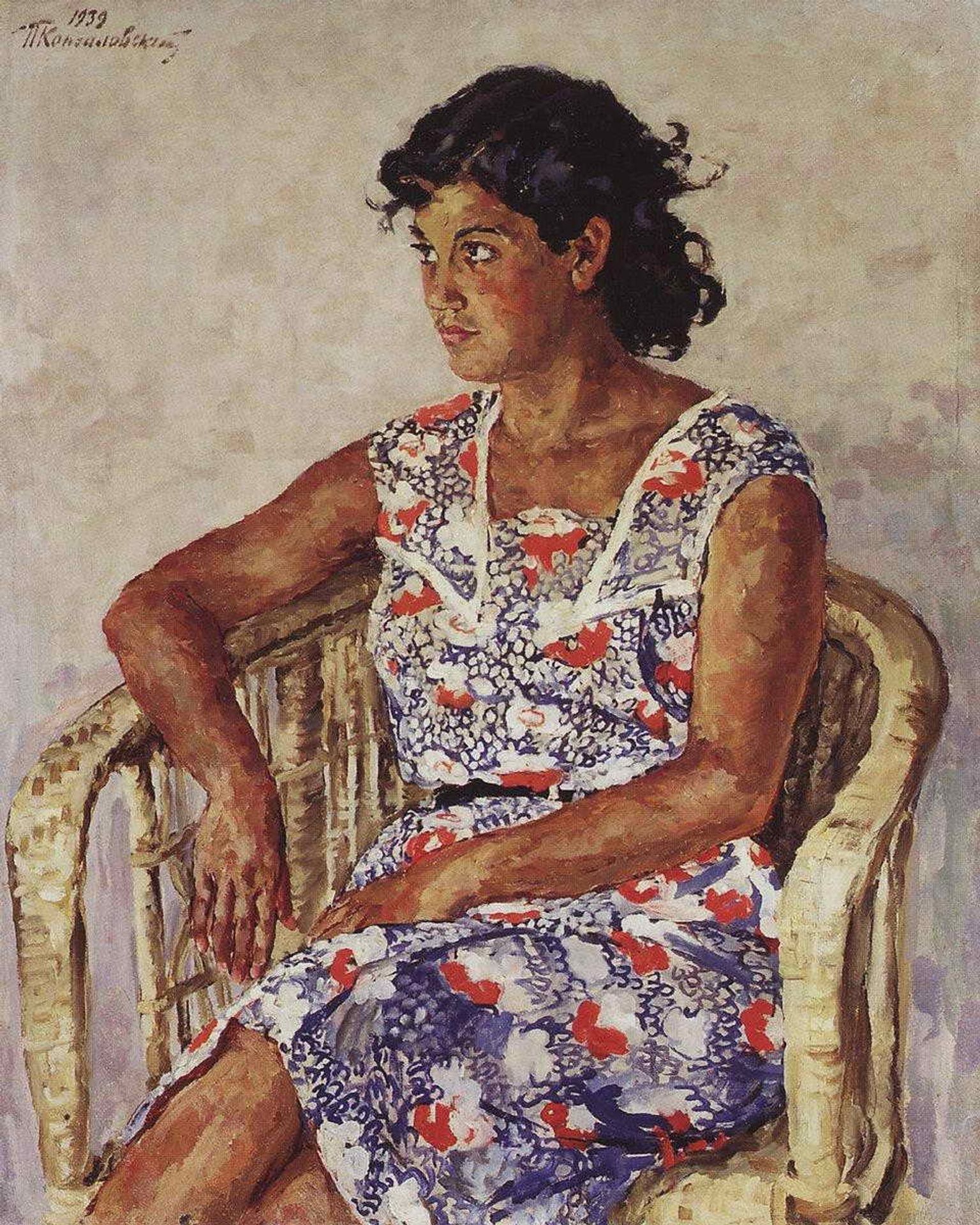Portrait of a Spanish Girl blasphemes Hulita Perikaccho by Pyotr Konchalovsky