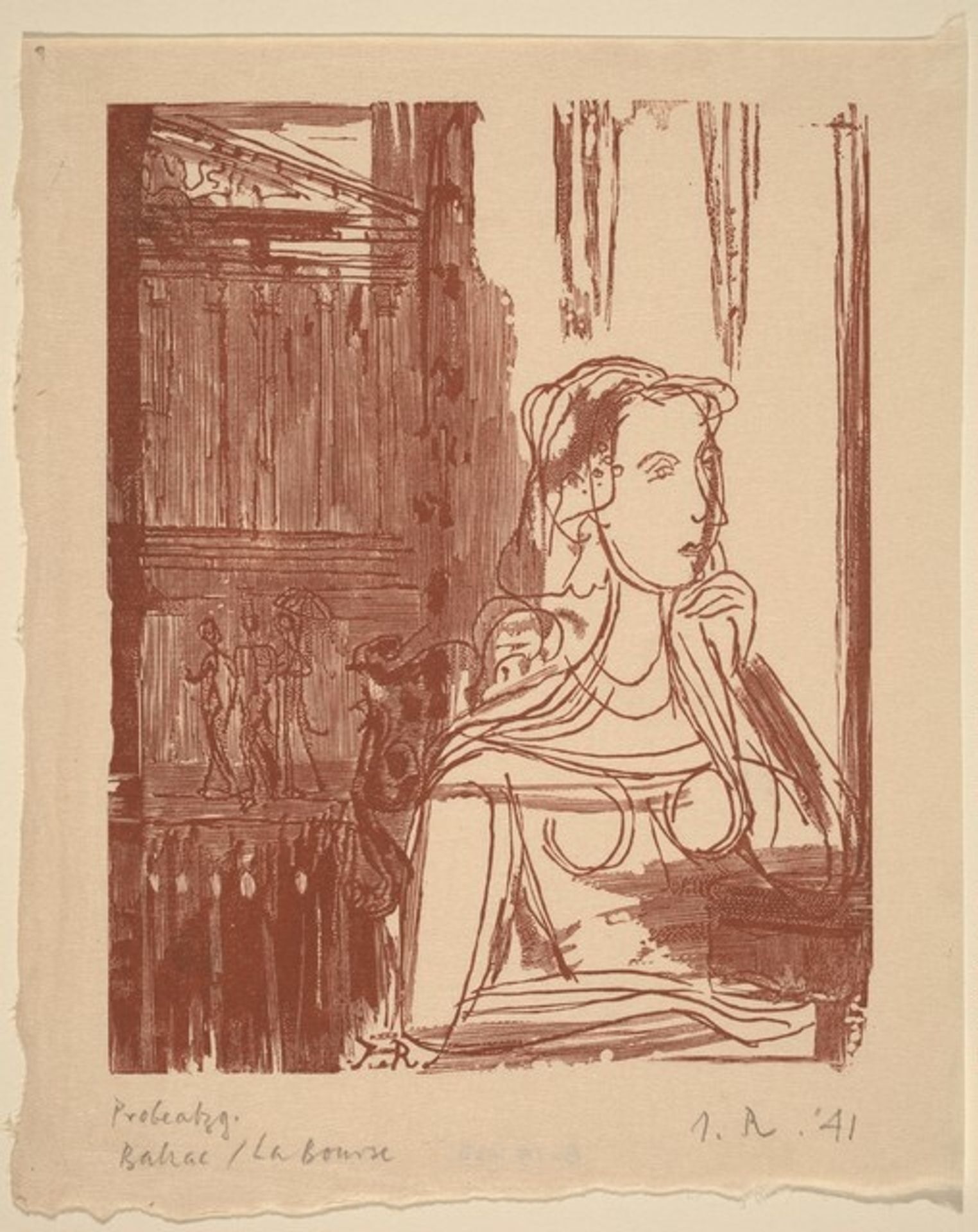 Illustration to Balzac, "La Bourse" by Imre Reiner
