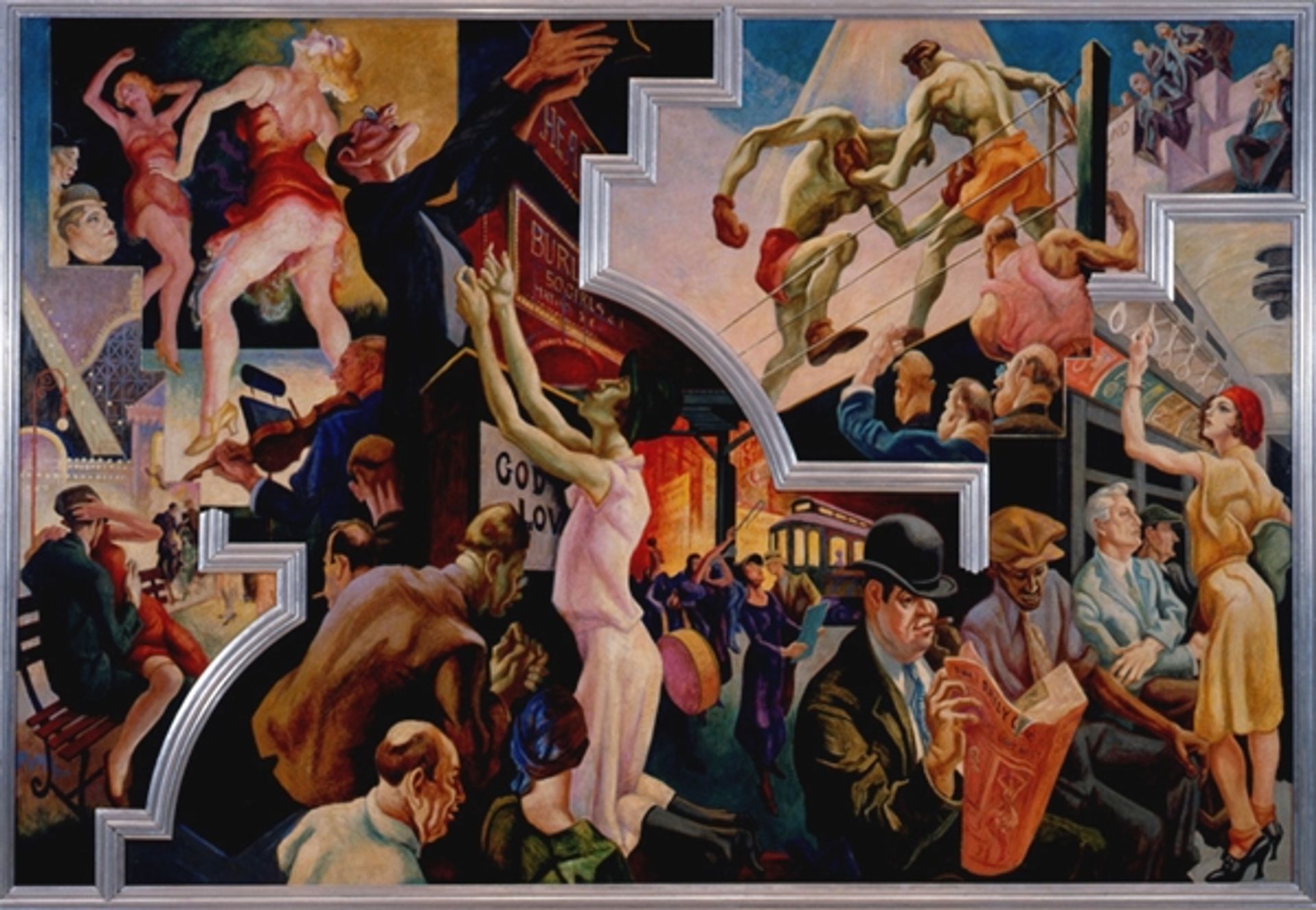 City Activities with Subway by Thomas Hart Benton
