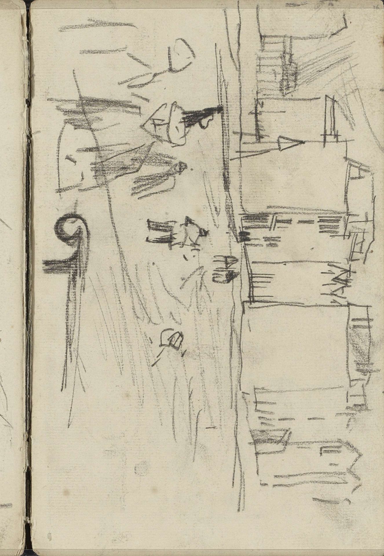 Gezicht in Amsterdam, mogelijk het Oosterpark by George Hendrik Breitner