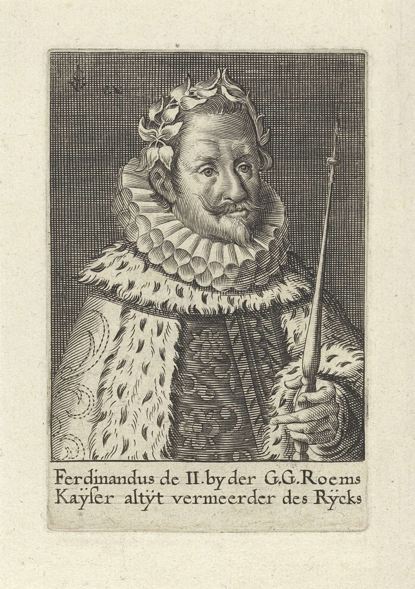 Portret van Ferdinand II, Duits keizer by Anonymous