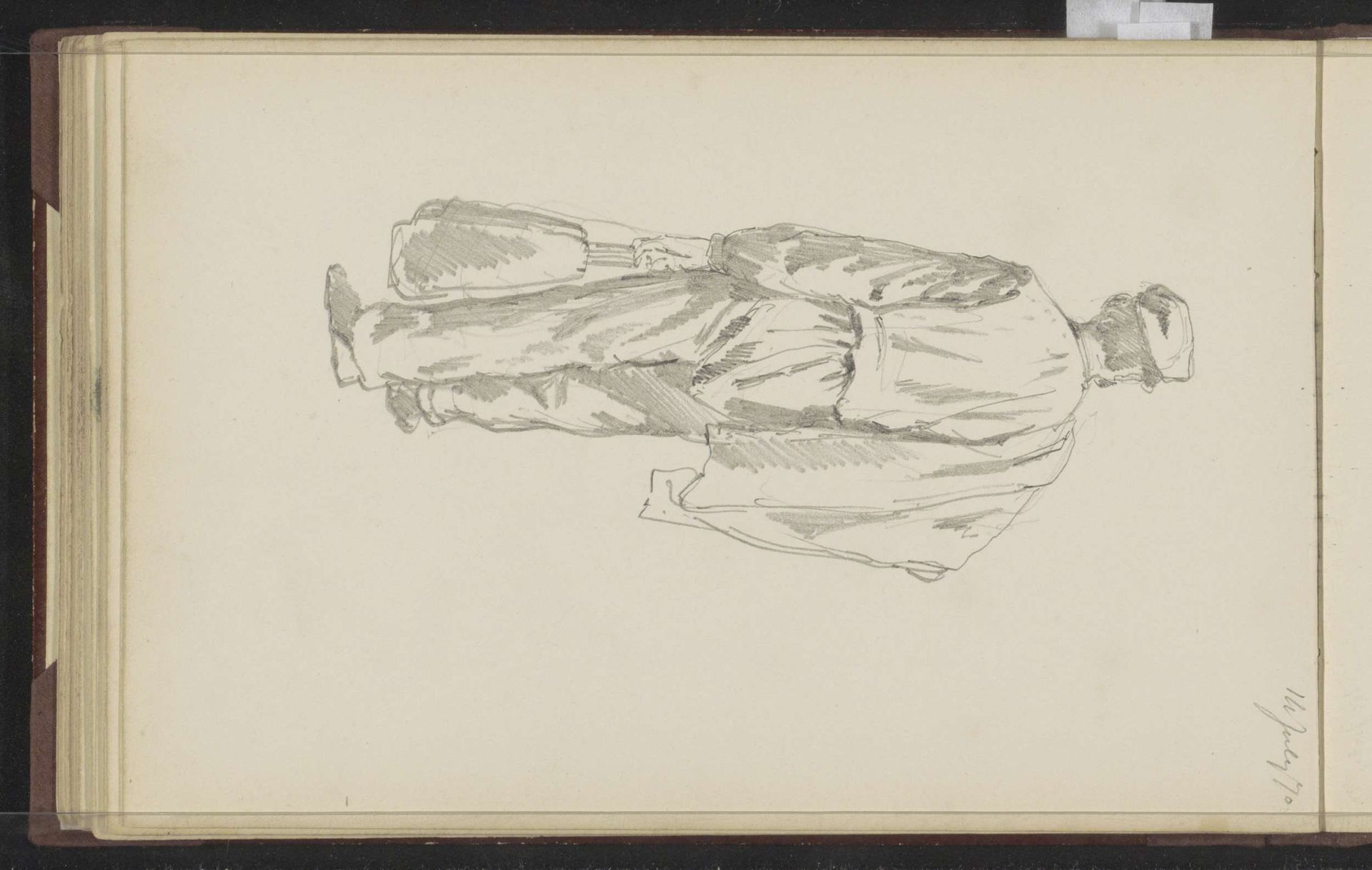 Man met een tas by Cornelis Springer
