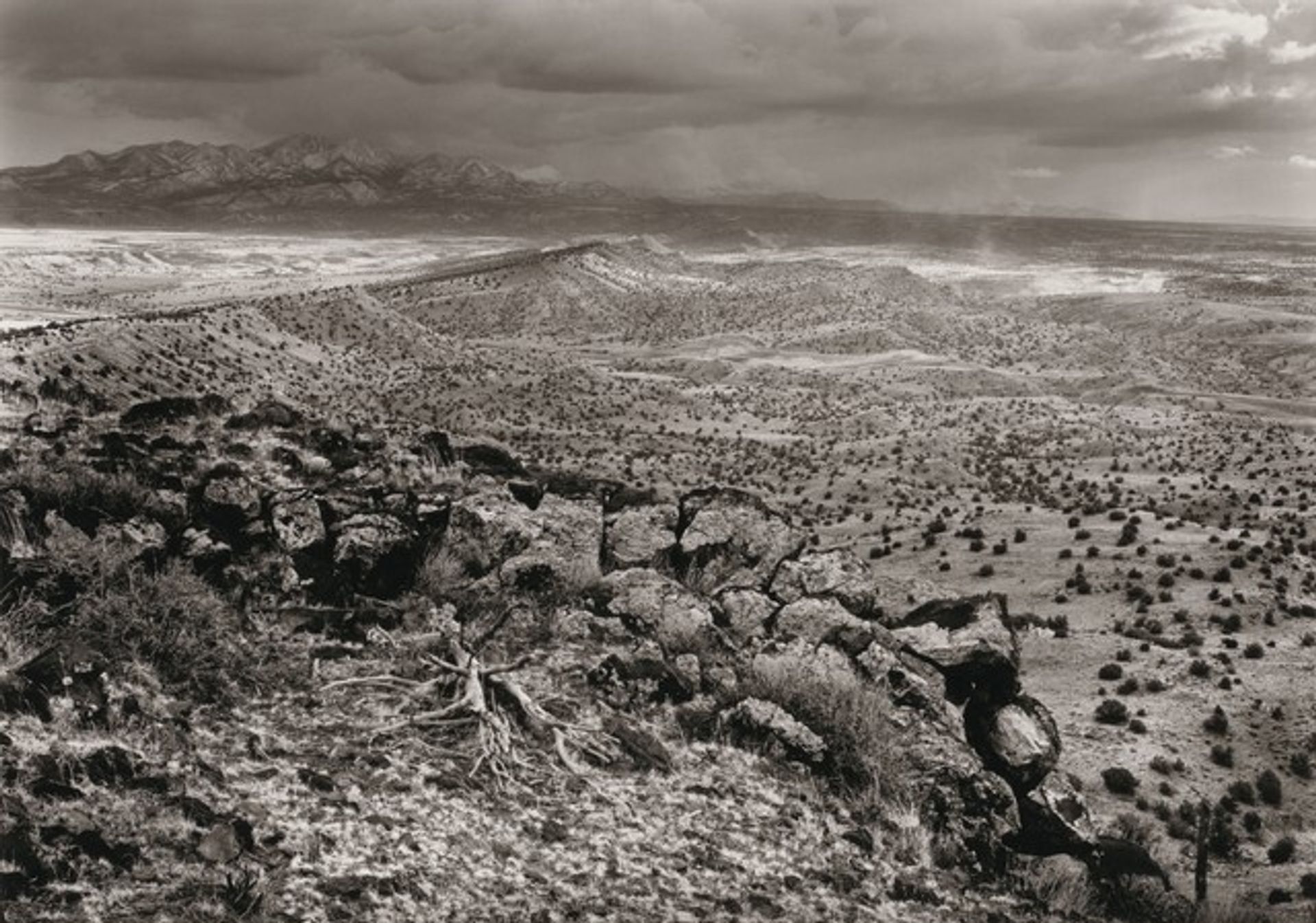 From La Bajada Mesa Toward the Oritz Mountains by William Clift