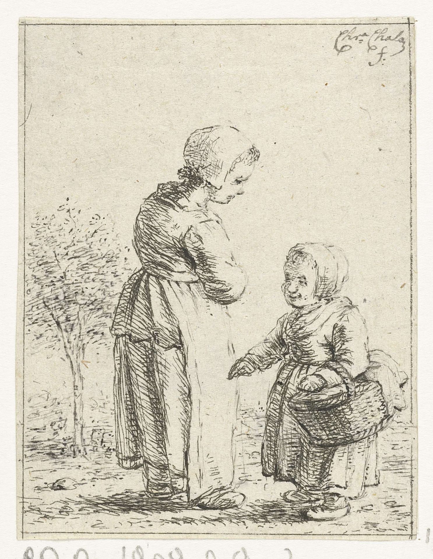 Twee meisjes by Christina Chalon