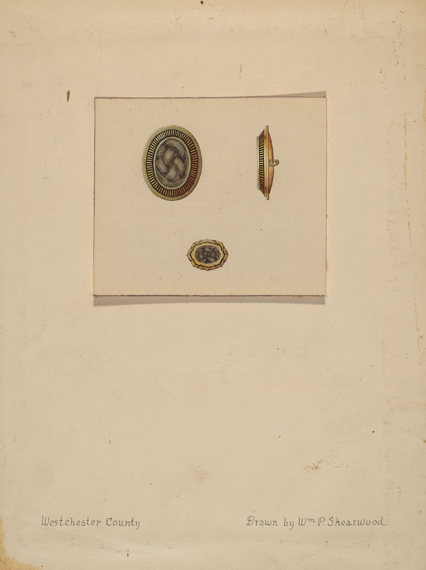 Hair Brooch and Ring by William P. Shearwood