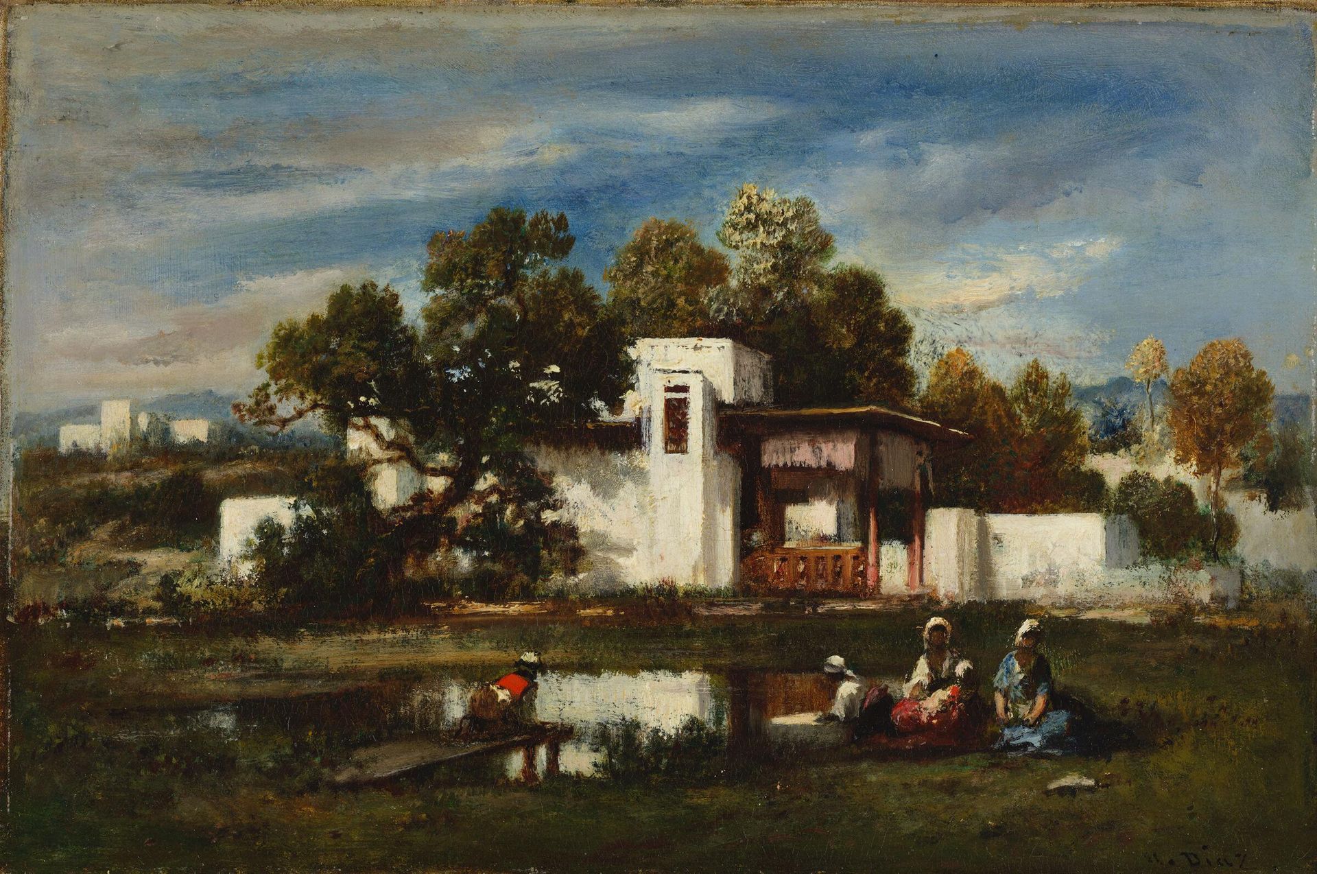 Landscape with Figures by Narcisse Virgile Diaz de la PeÃ±a