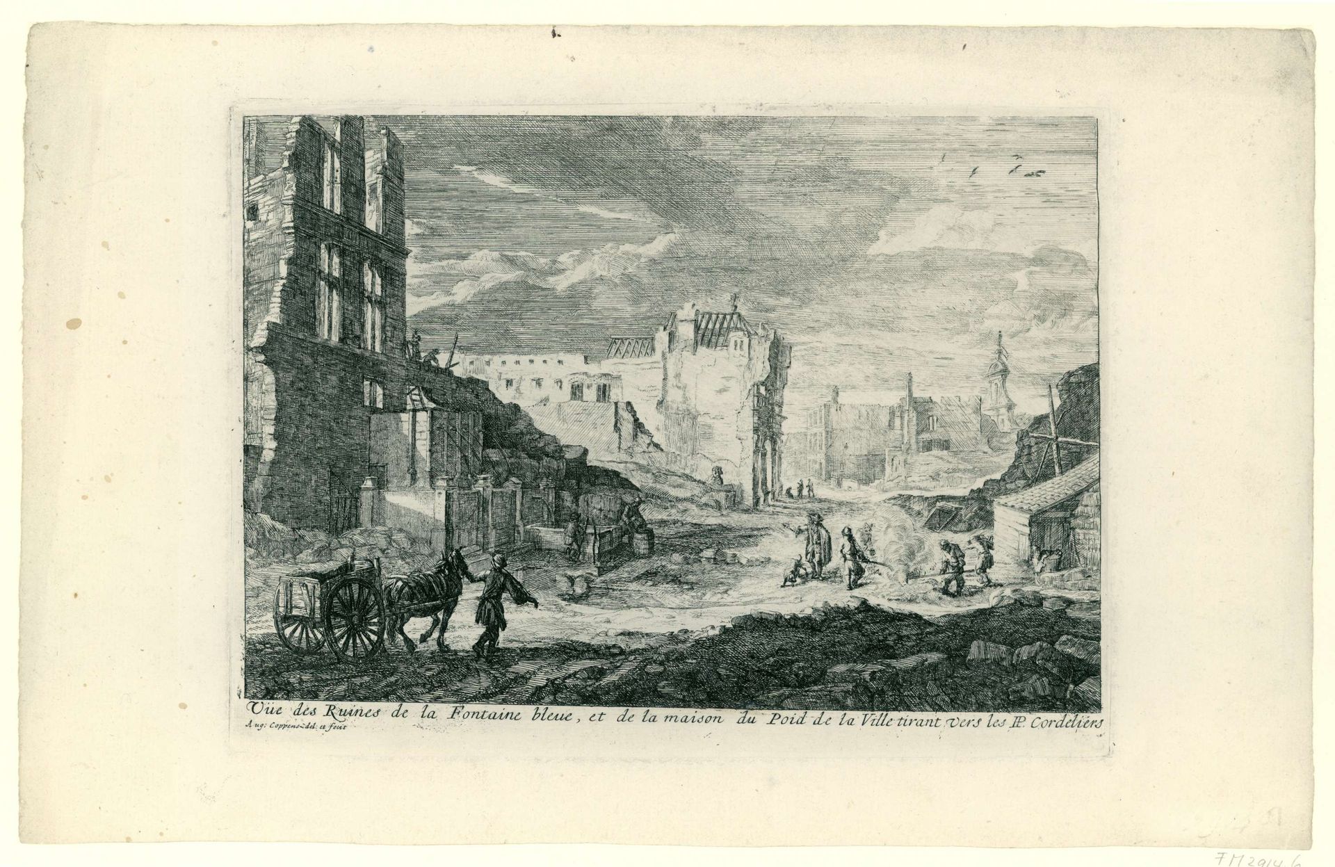 Ruïnes te Brussel, 1695 by Augustin Coppens