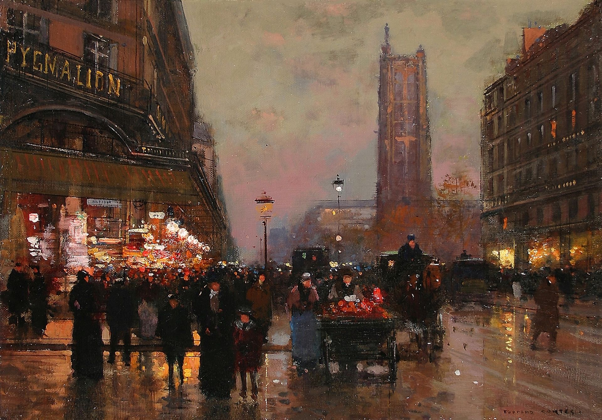 Tower Saint Jacques by Edouard Cortes