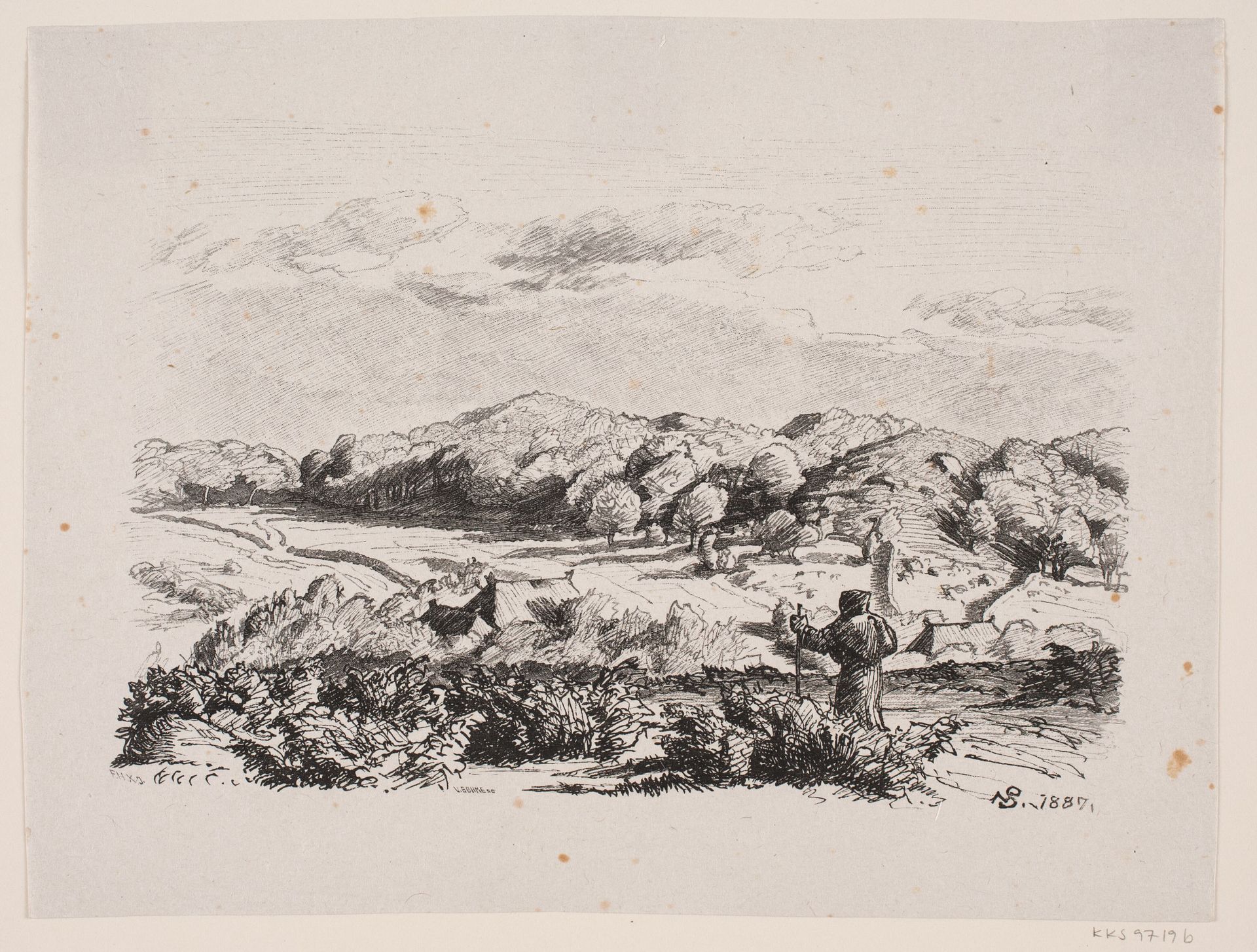 Illustration til Poul M. Møller, "Sct. Laurentius" by Waldemar Bøhme