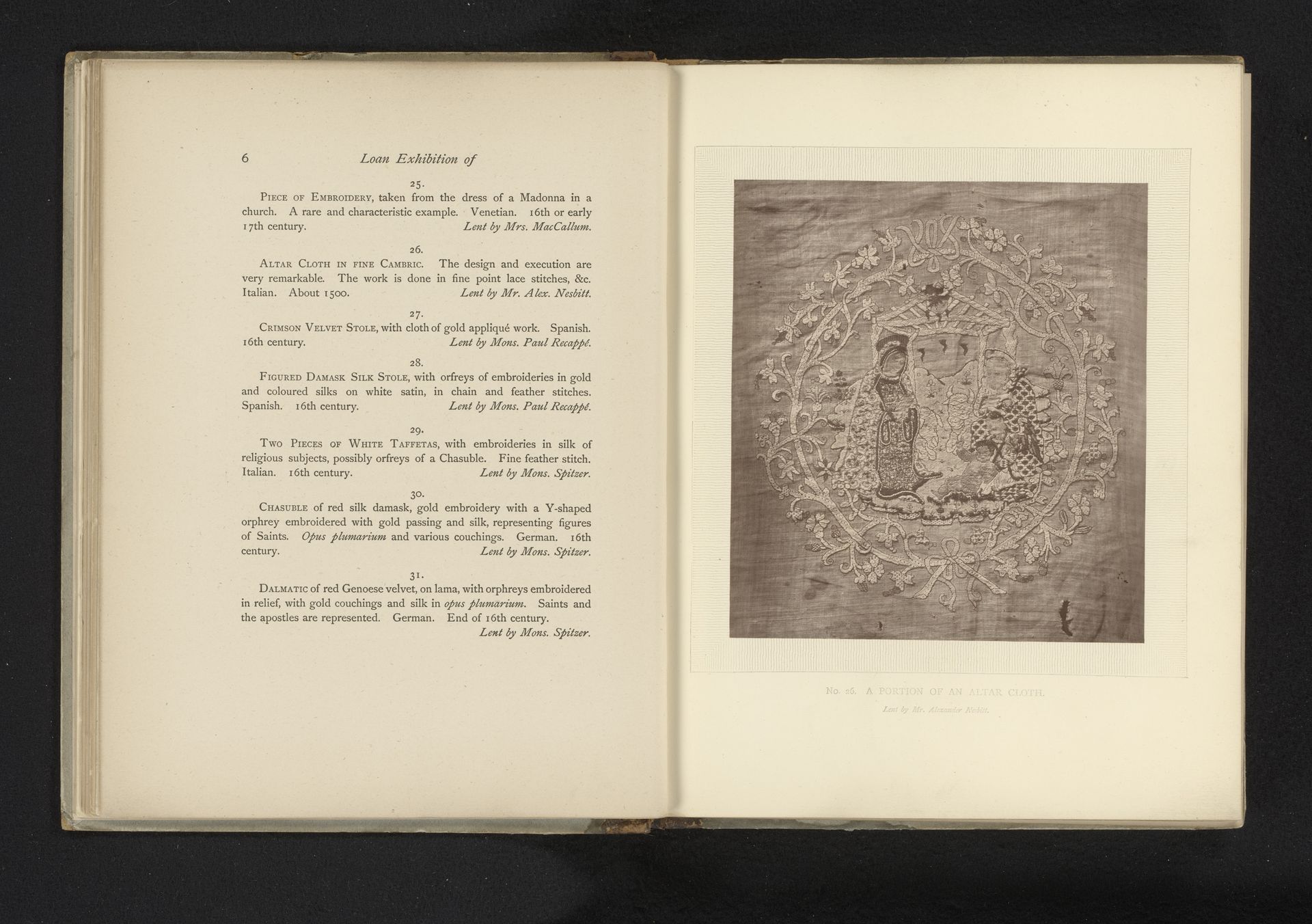 Deel van een geborduurd altaarkleed by Isabel Agnes Cowper