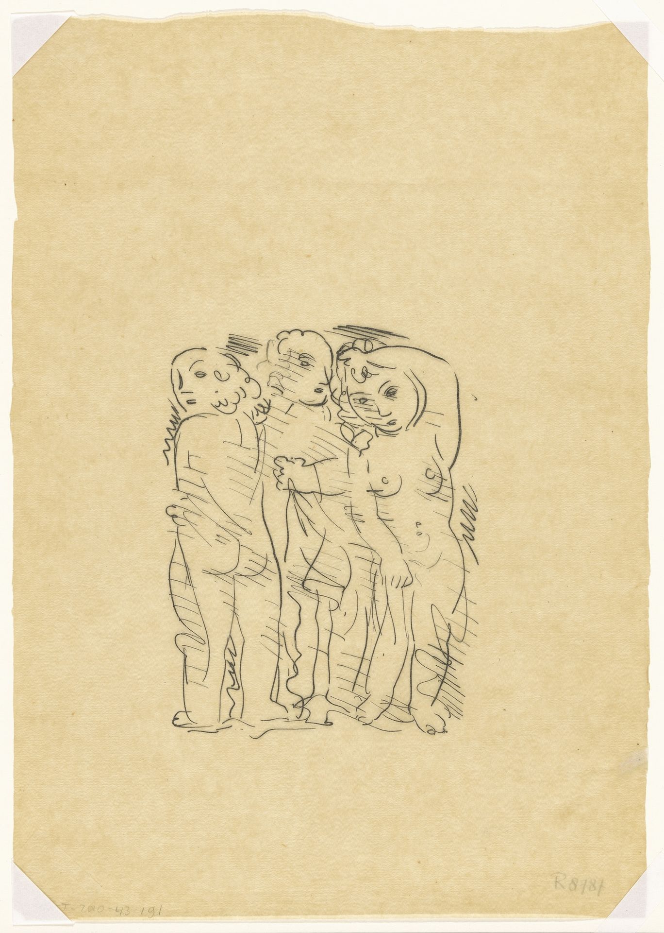 Drie gratiën (schets) by Leo Gestel