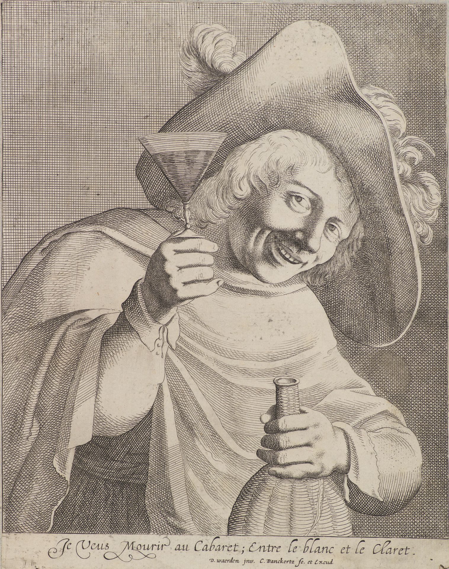 Man with a glass by Cornelis (I) Danckerts
