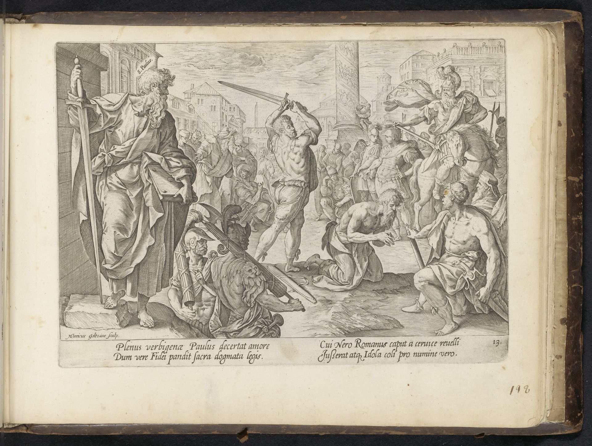 Martelaarschap van Paulus by Hendrick Goltzius