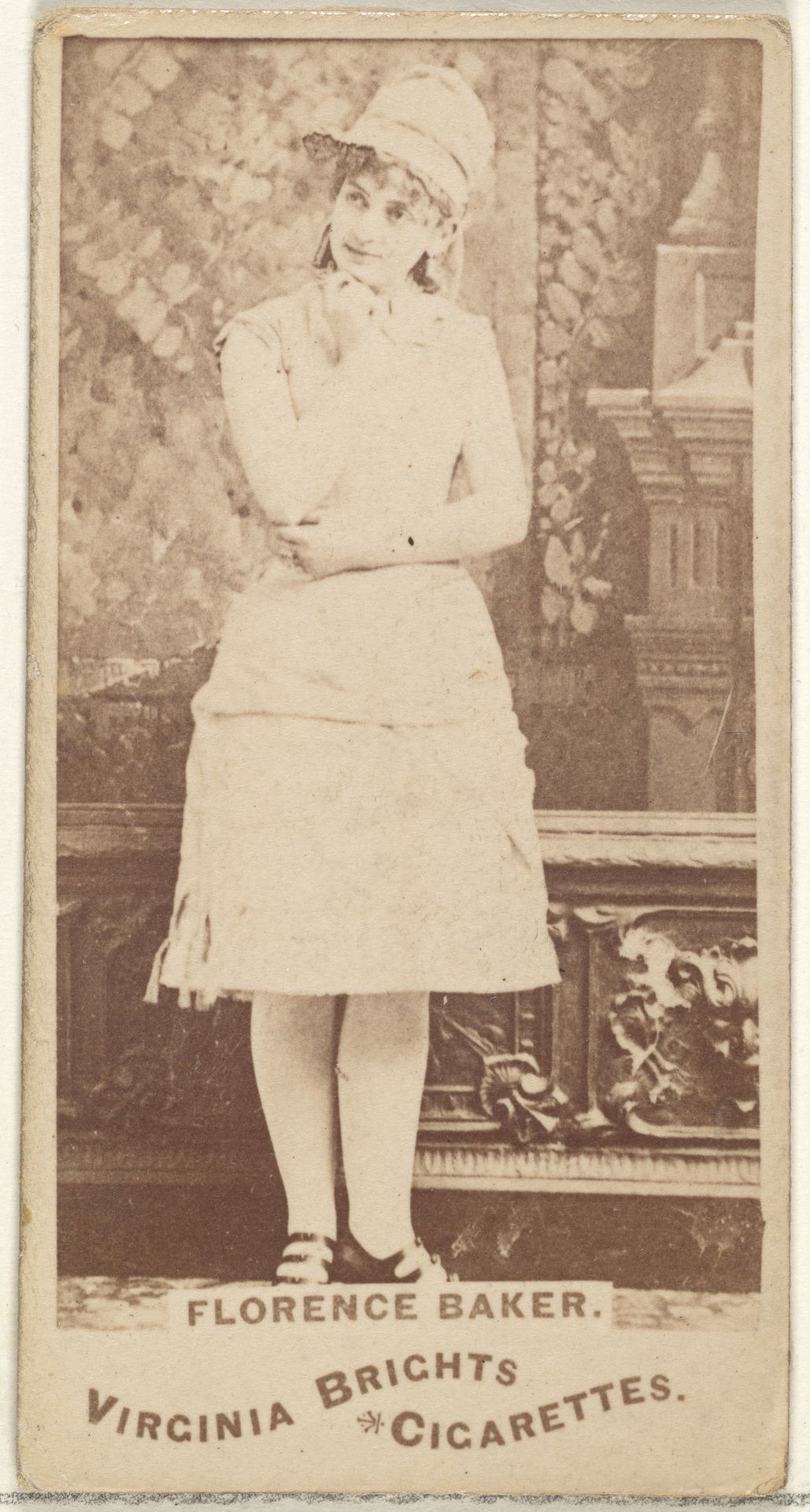 Florence Baker, from the Actors and Actresses series (N45, Type 1) for Virginia Brights Cigarettes by Allen & Ginter