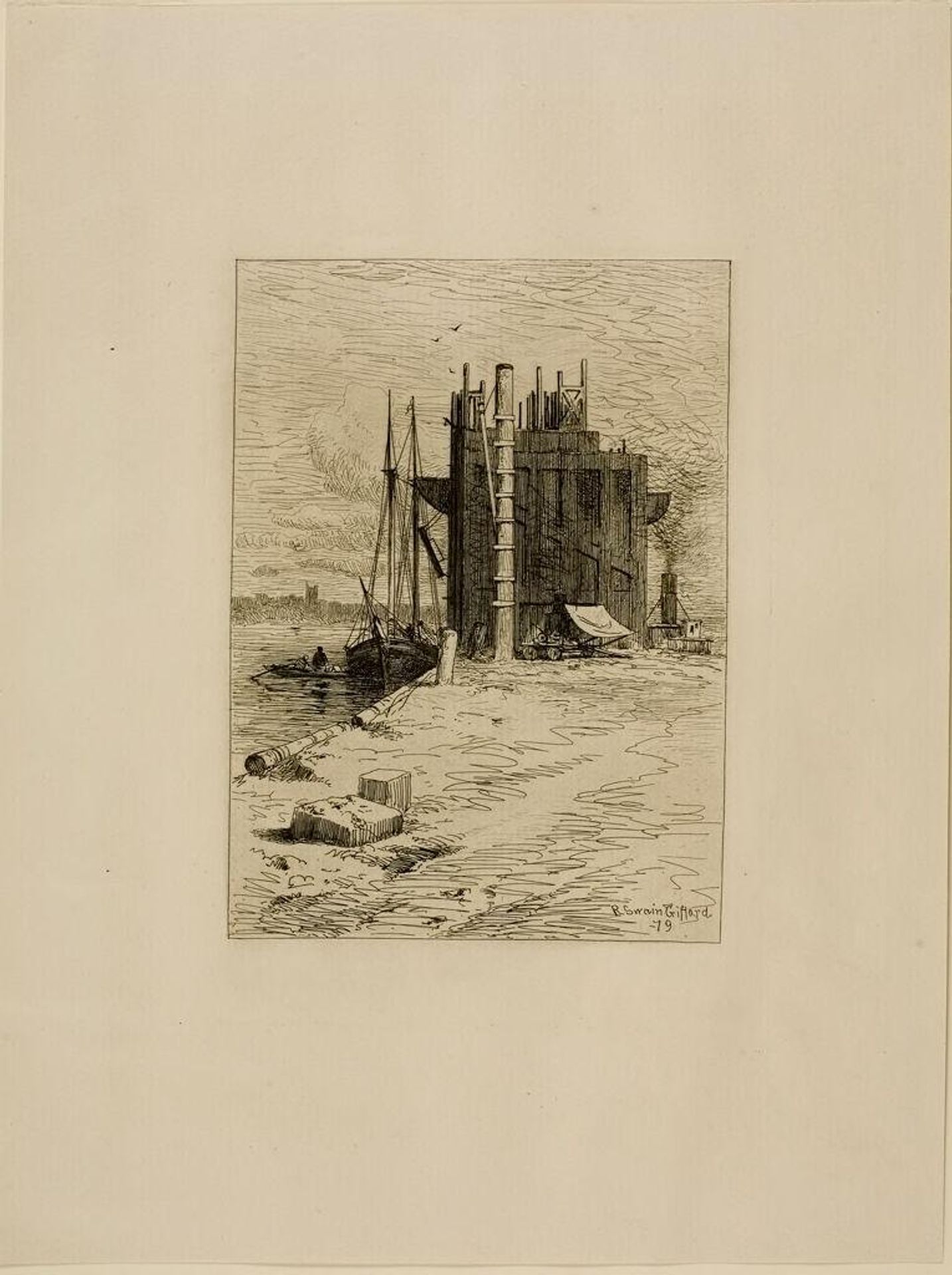 Coal Packets at New Bedford by Robert Swain Gifford