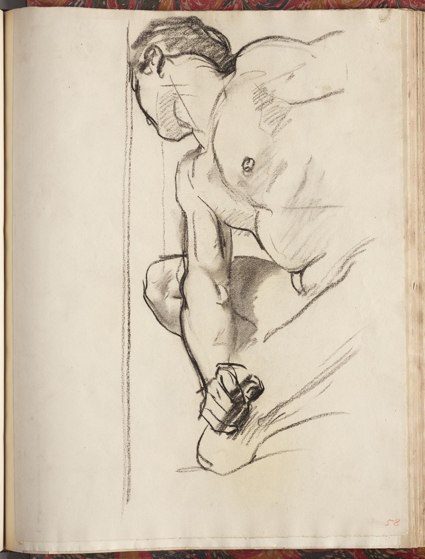 Study for Angel at Far Left, "Israel and the Law," Boston Public Library by John Singer Sargent