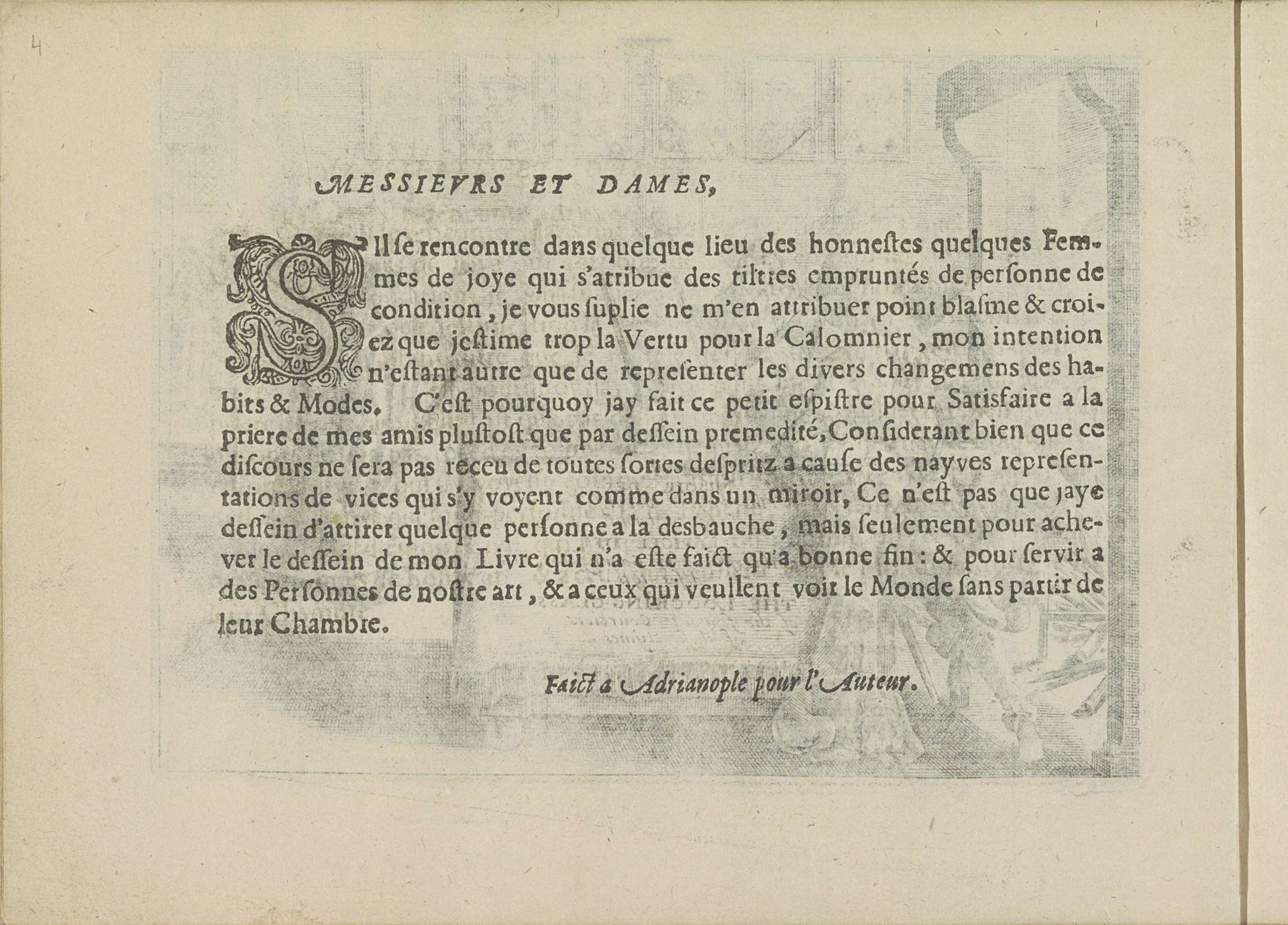 Franstalig voorwoord by Crispijn van de (II) Passe
