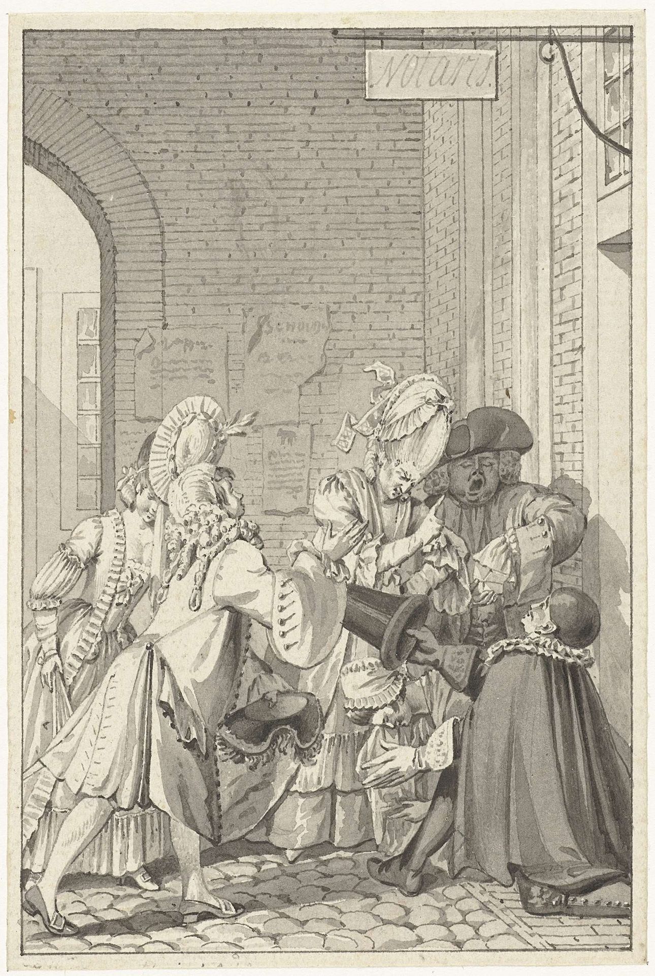 Scène voor een notariskantoor by Pieter (II) Wagenaar