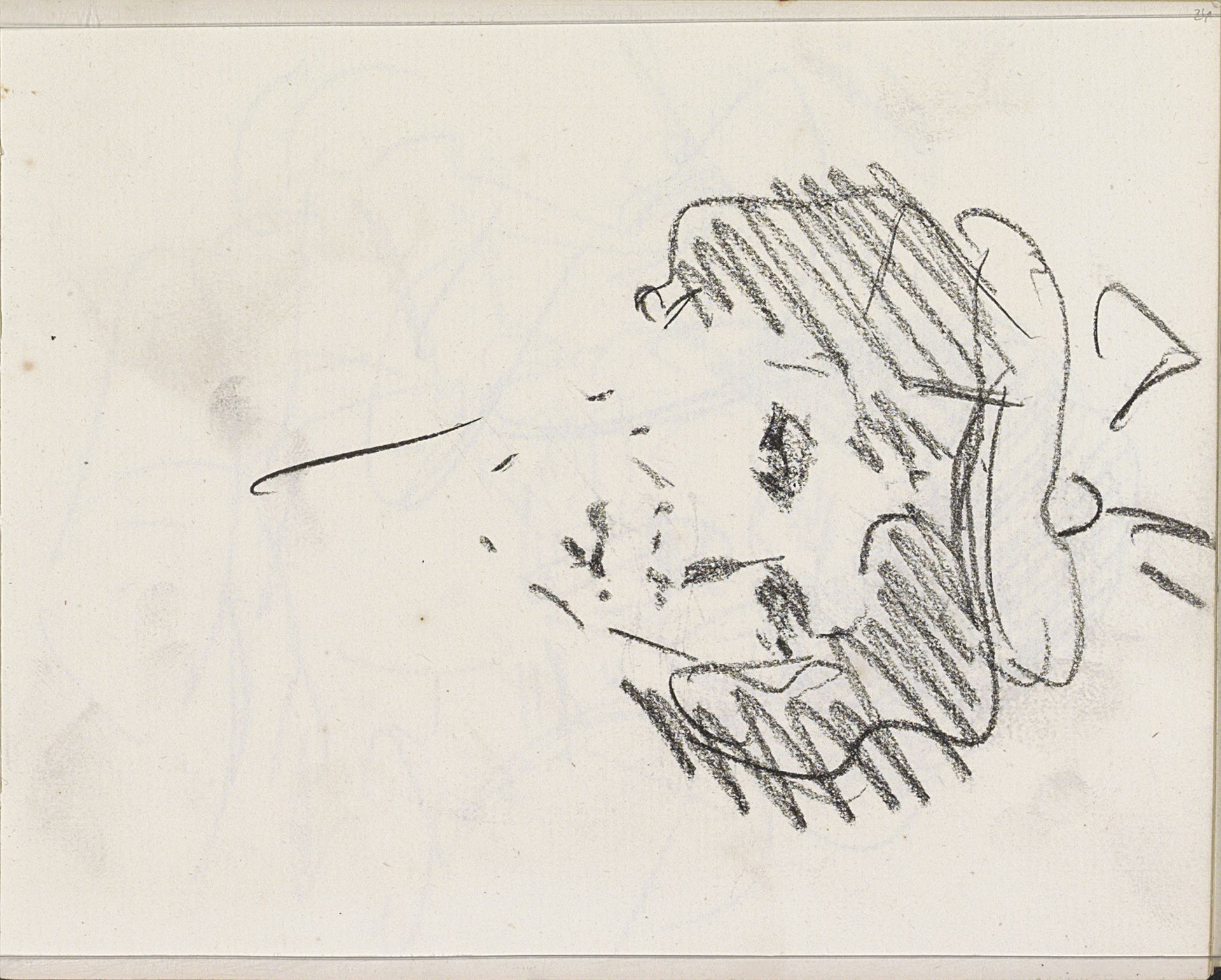 Vrouwenhoofd met hoed by Isaac Israels