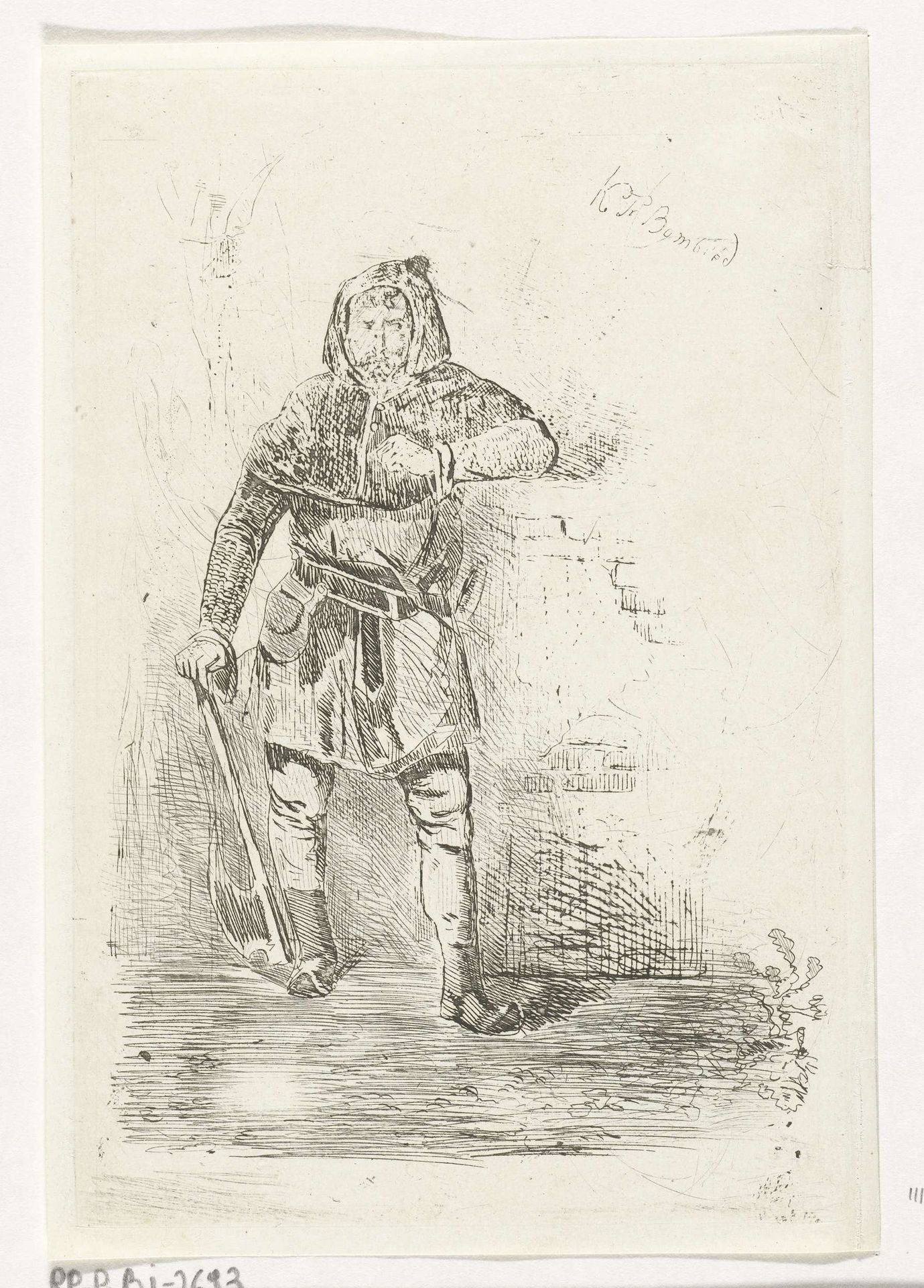 Soldaat met bijl by Karel Frederik Bombled