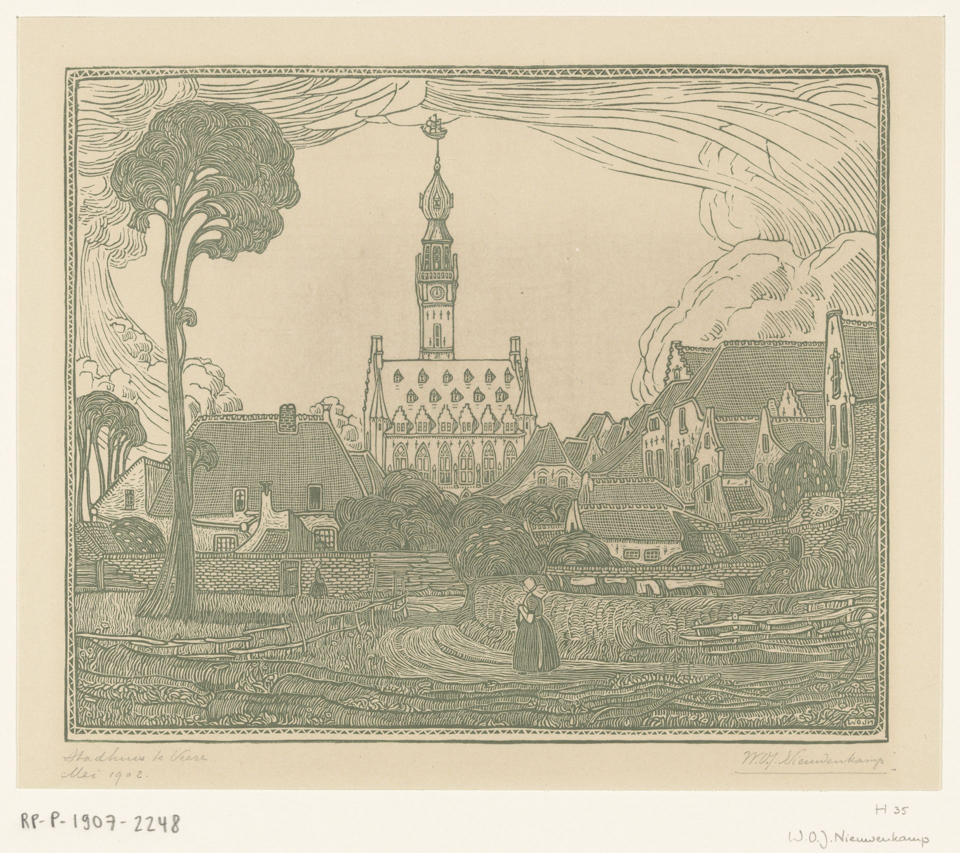 Stadhuis te Veere by Wijnand Otto Jan Nieuwenkamp