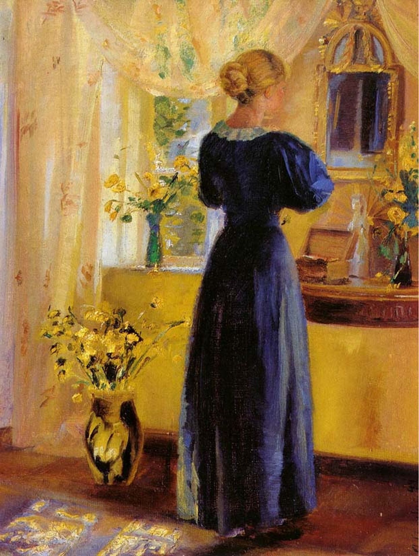 Young Woman in front of a Mirror by Anna Ancher