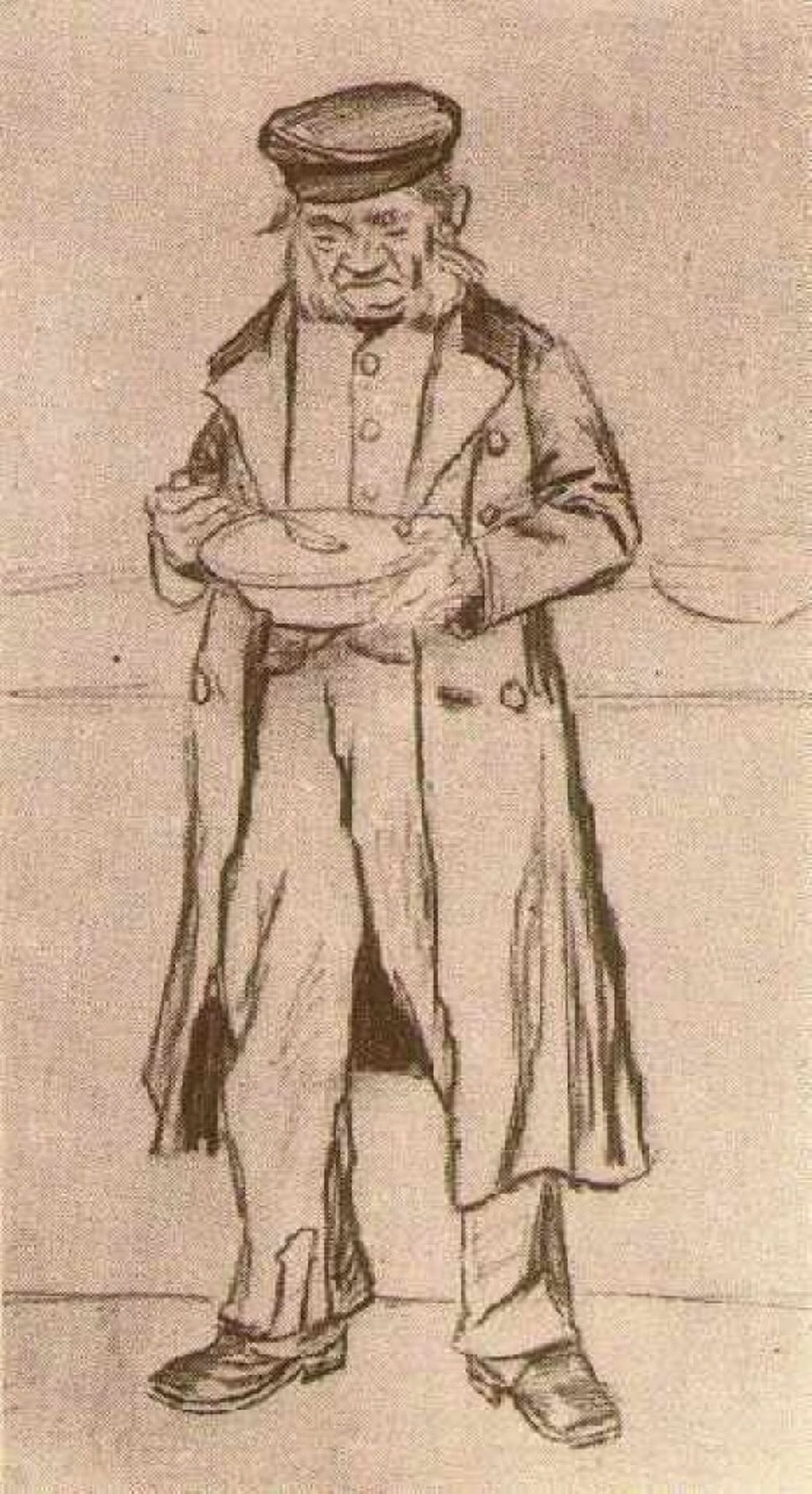 Orphan Man with Cap, Eating by Vincent van Gogh
