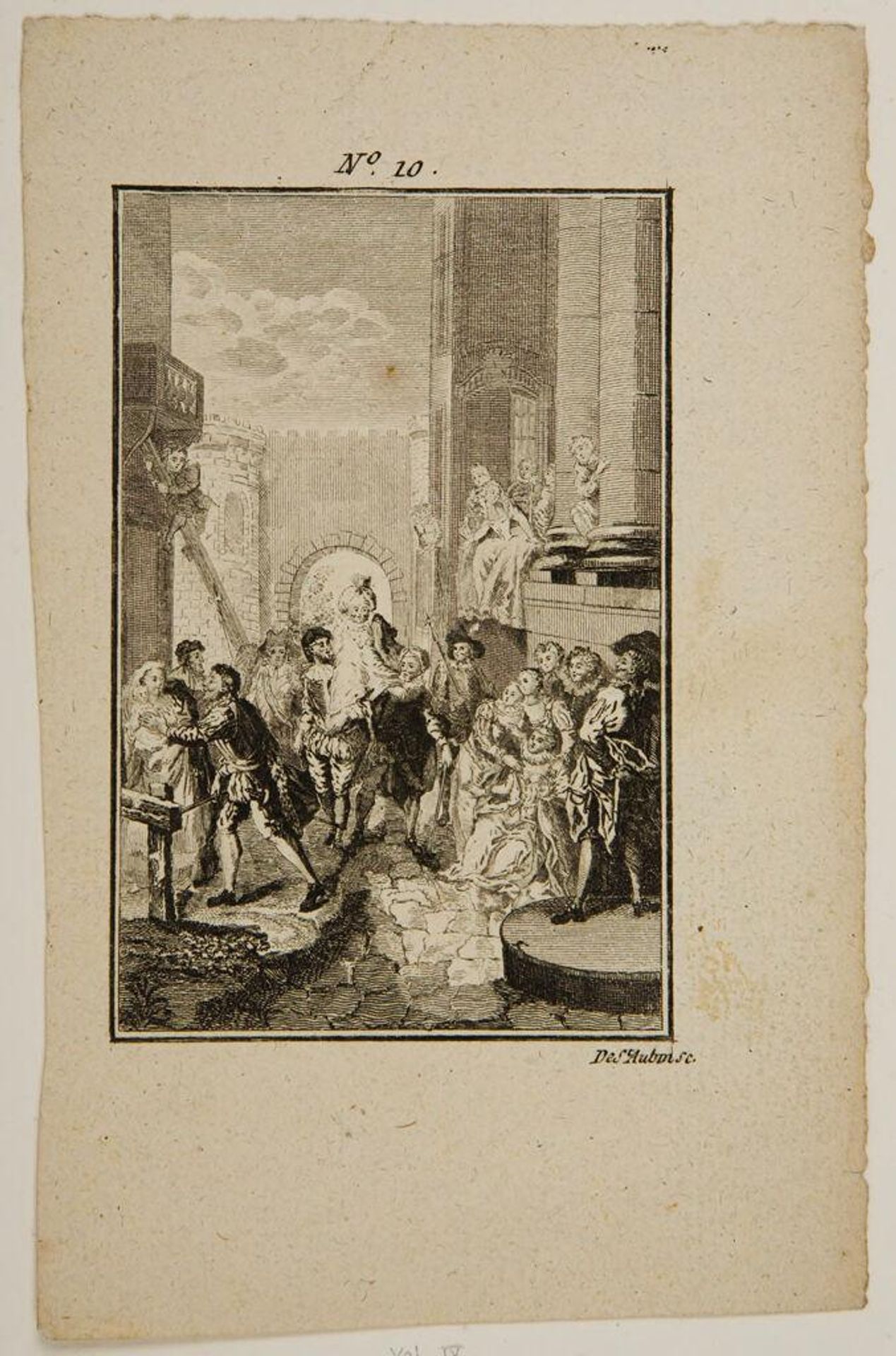 Sancho's Entrance to the Island of Bataria by Augustin de Saint-Aubin