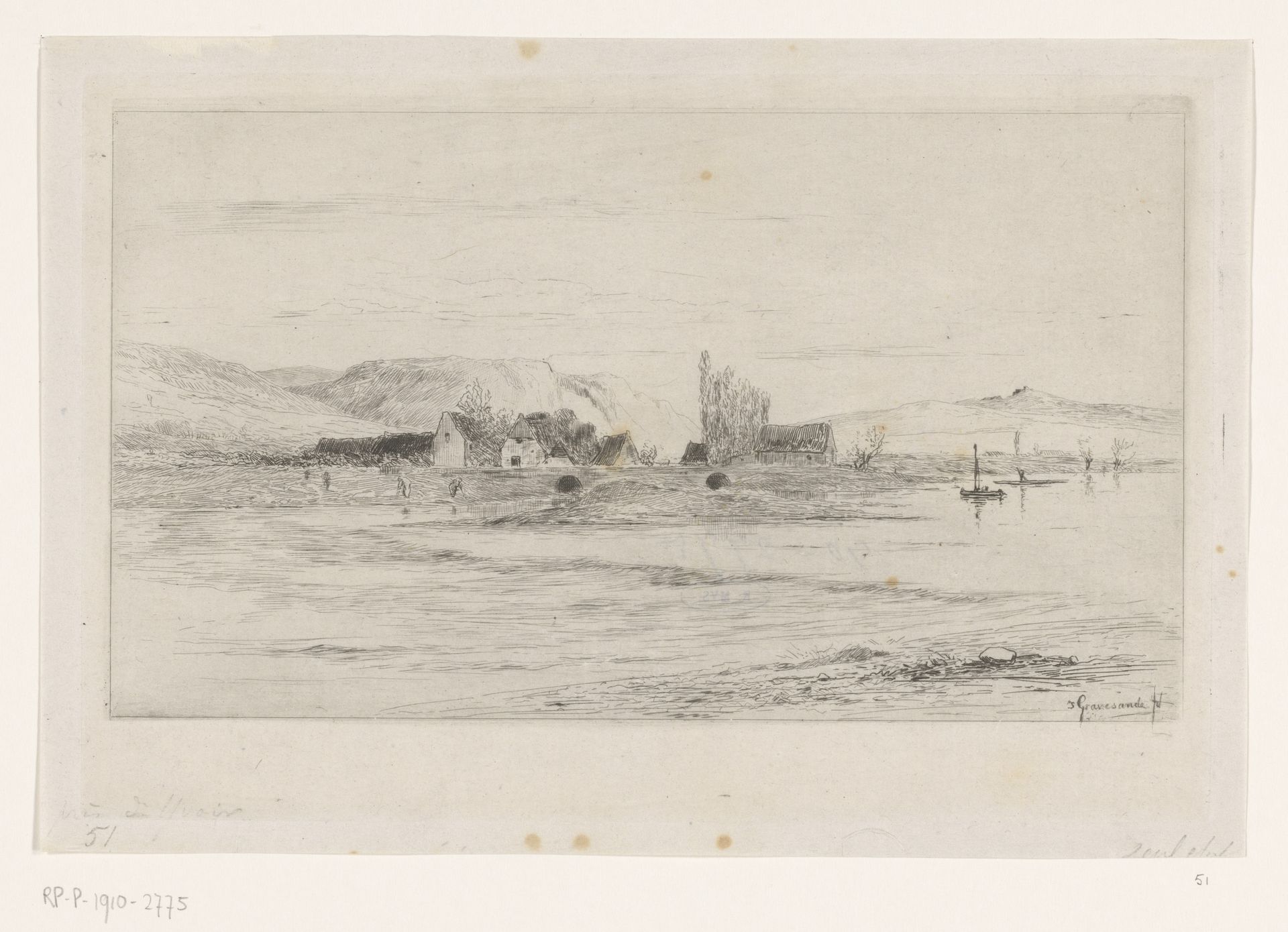 Gezicht op Yvoir by Carel Nicolaas Storm van 's-Gravesande