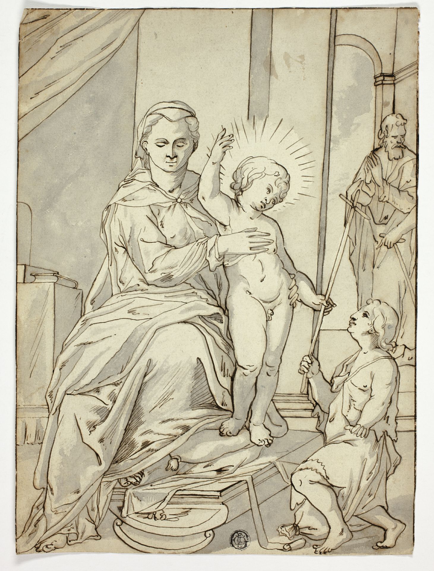 Holy Family with the Infant Saint John the Baptist by Anonymous