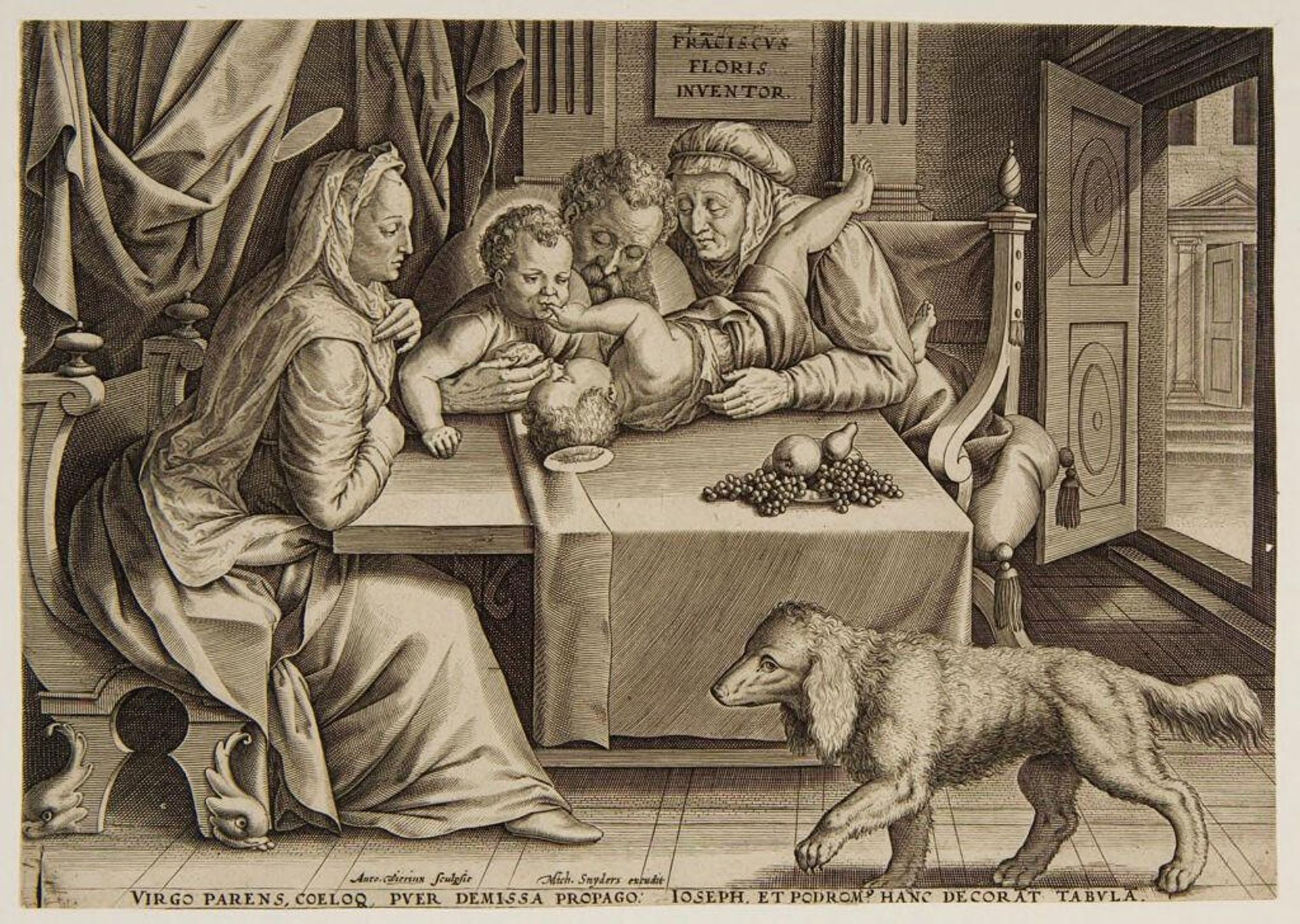 Holy Family by Anton Wierix II