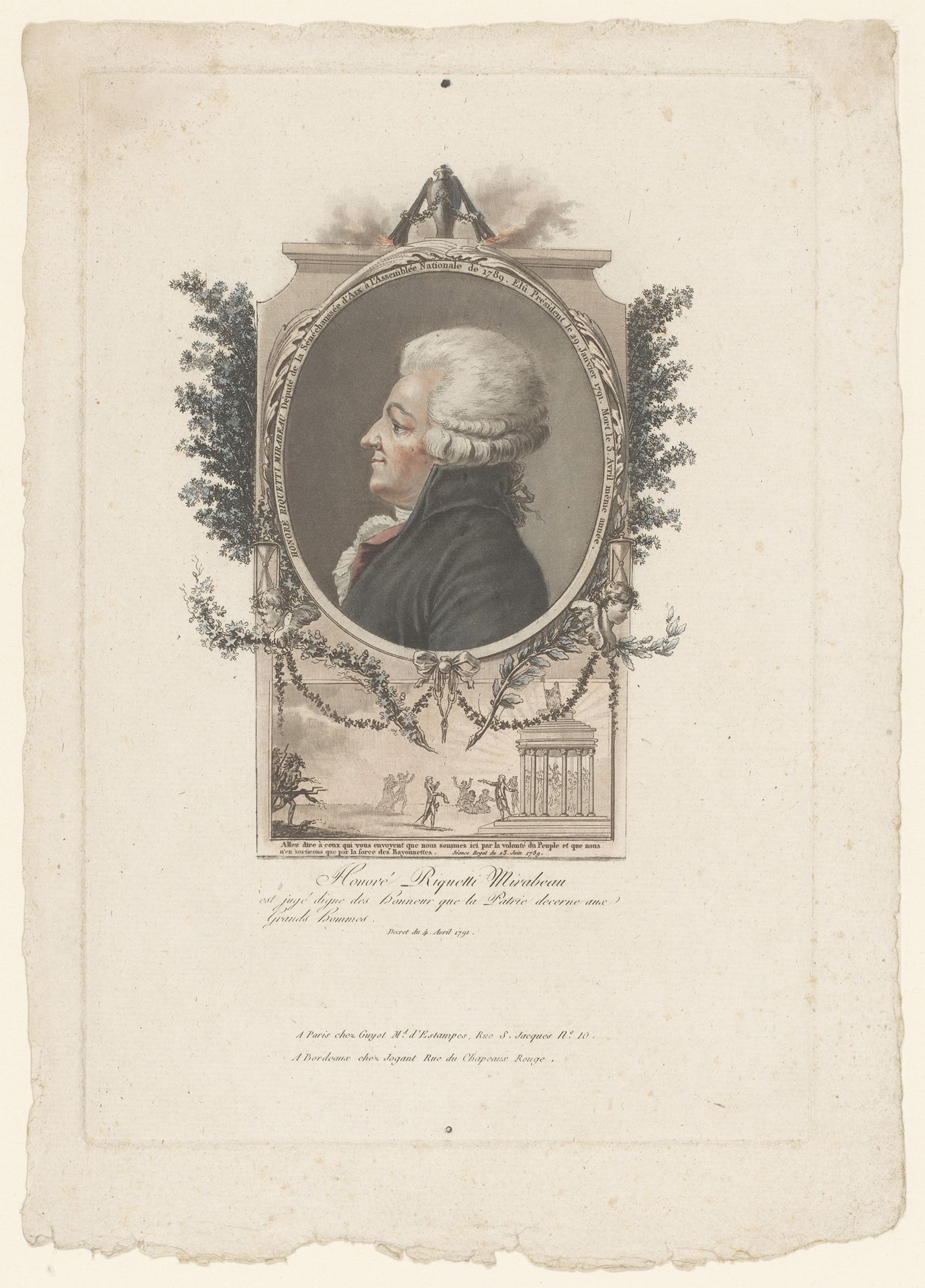 Portret van Honoré-Gabriel de Riqueti, comte de Mirabeau by Laurent Guyot