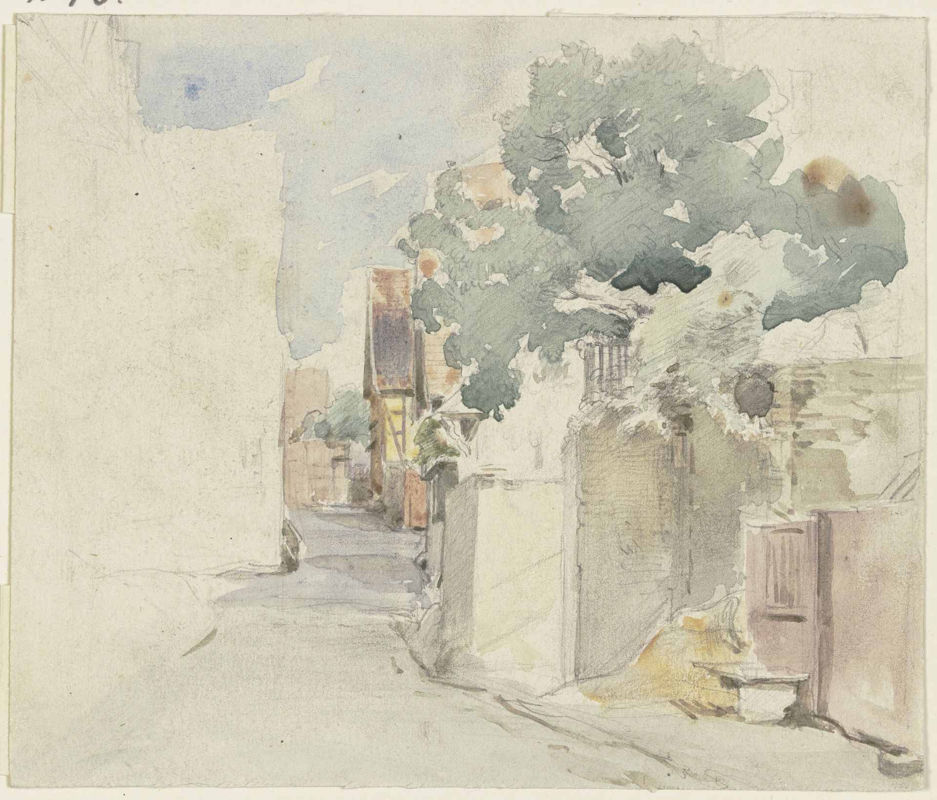 Village road in Kronberg by Anton Burger